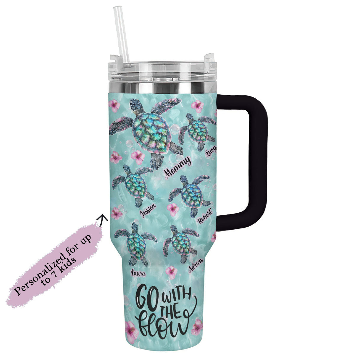 Turtle Custom Stanley Cup 40 oz 30 oz Tumbler With Handle