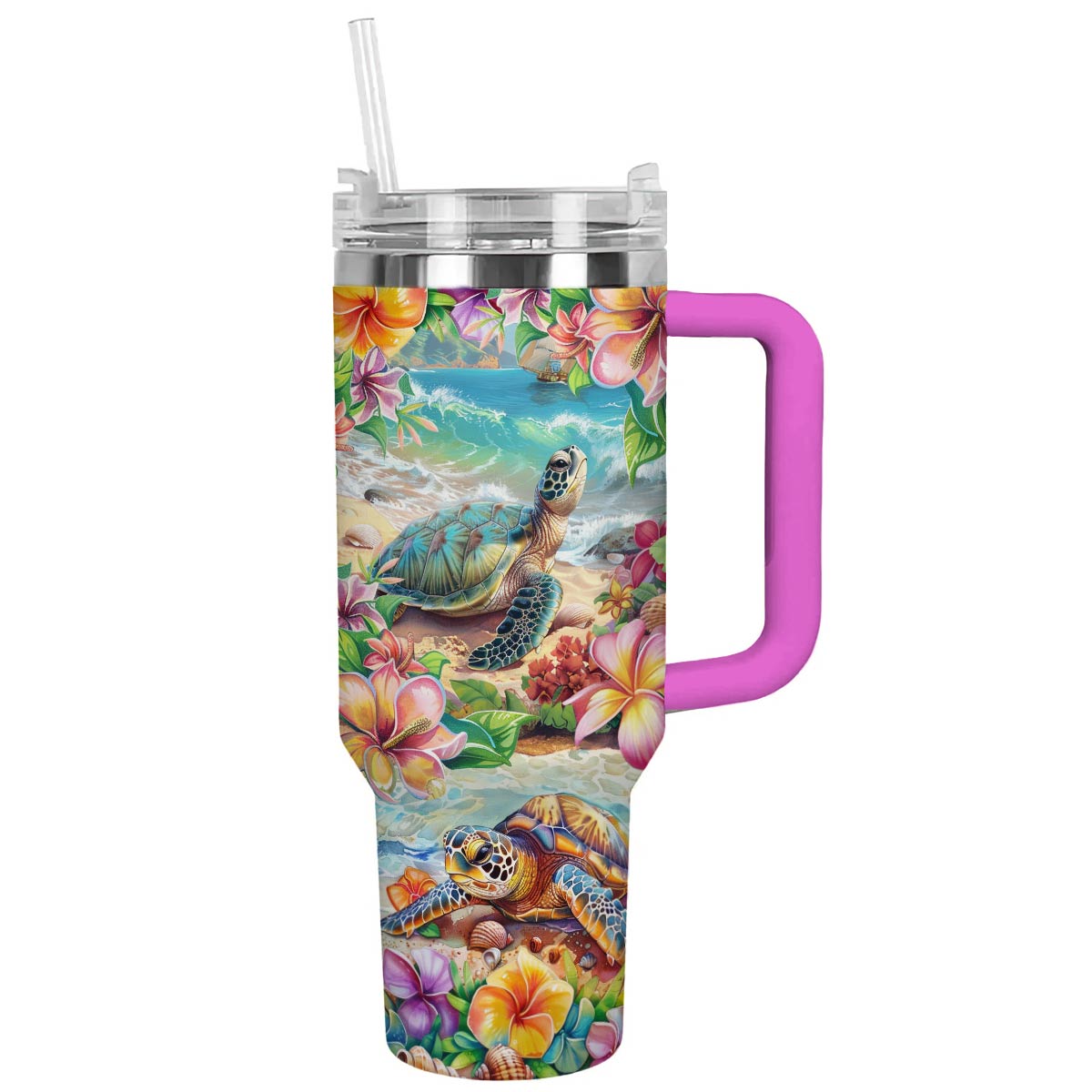 Turtle Custom Stanley Cup 40 oz 30 oz Tumbler With Handle