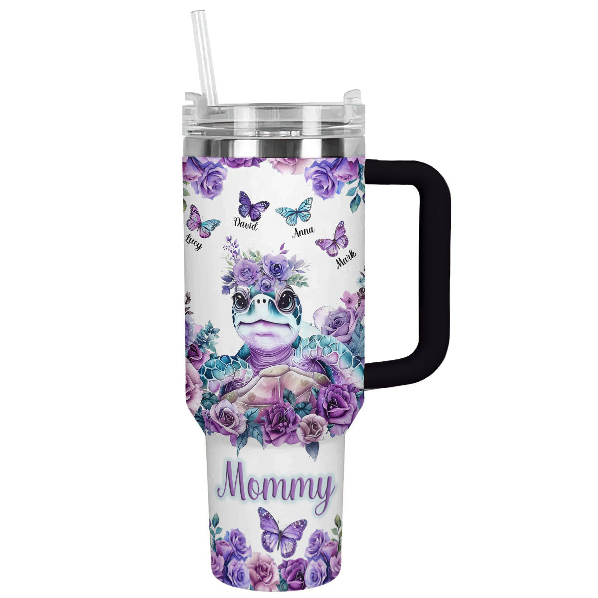 Turtle Custom Stanley Cup 40 oz 30 oz Tumbler With Handle