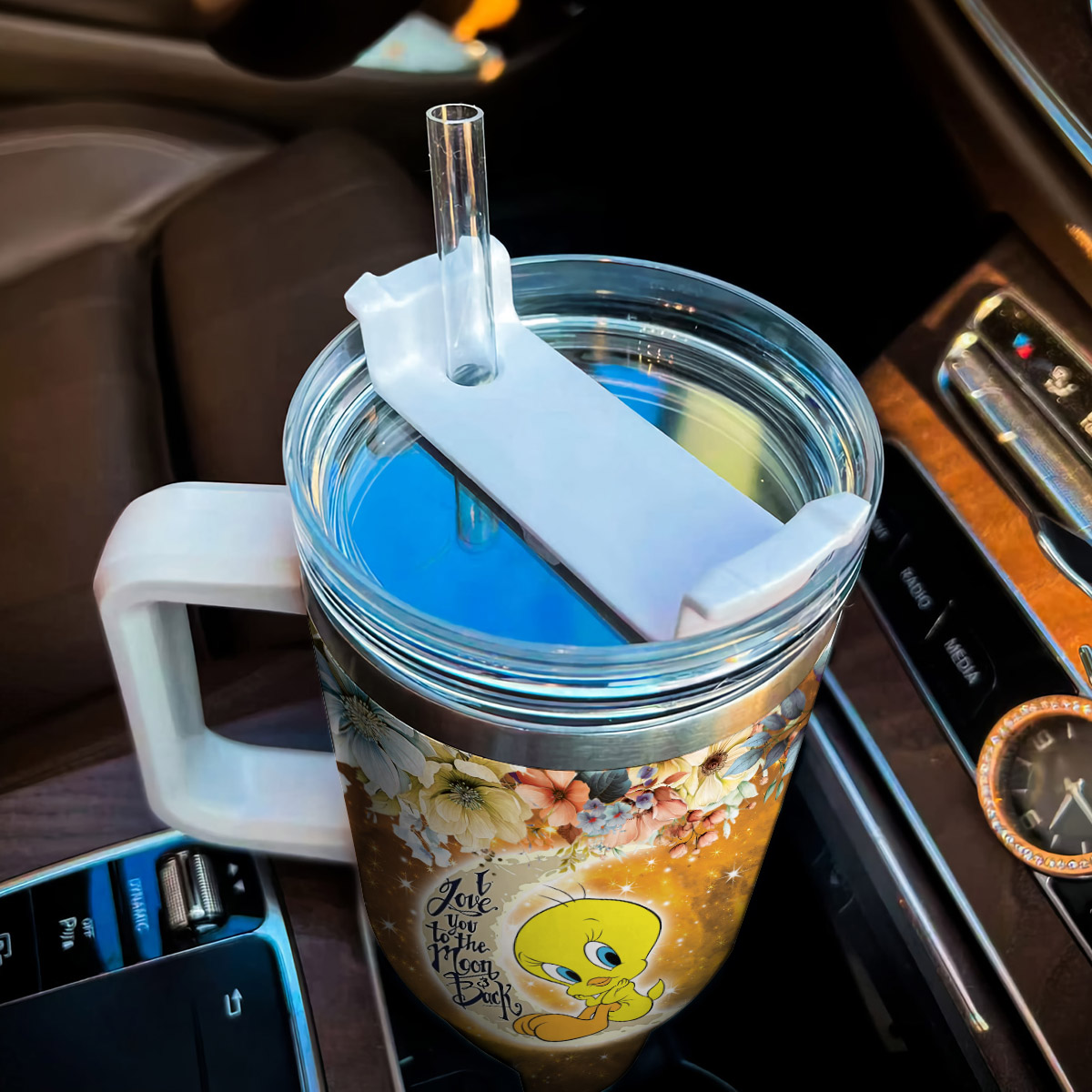 Tweety Looney Tunes Cartoon Custom Stanley Cup 40 oz 30 oz Tumbler With Handle