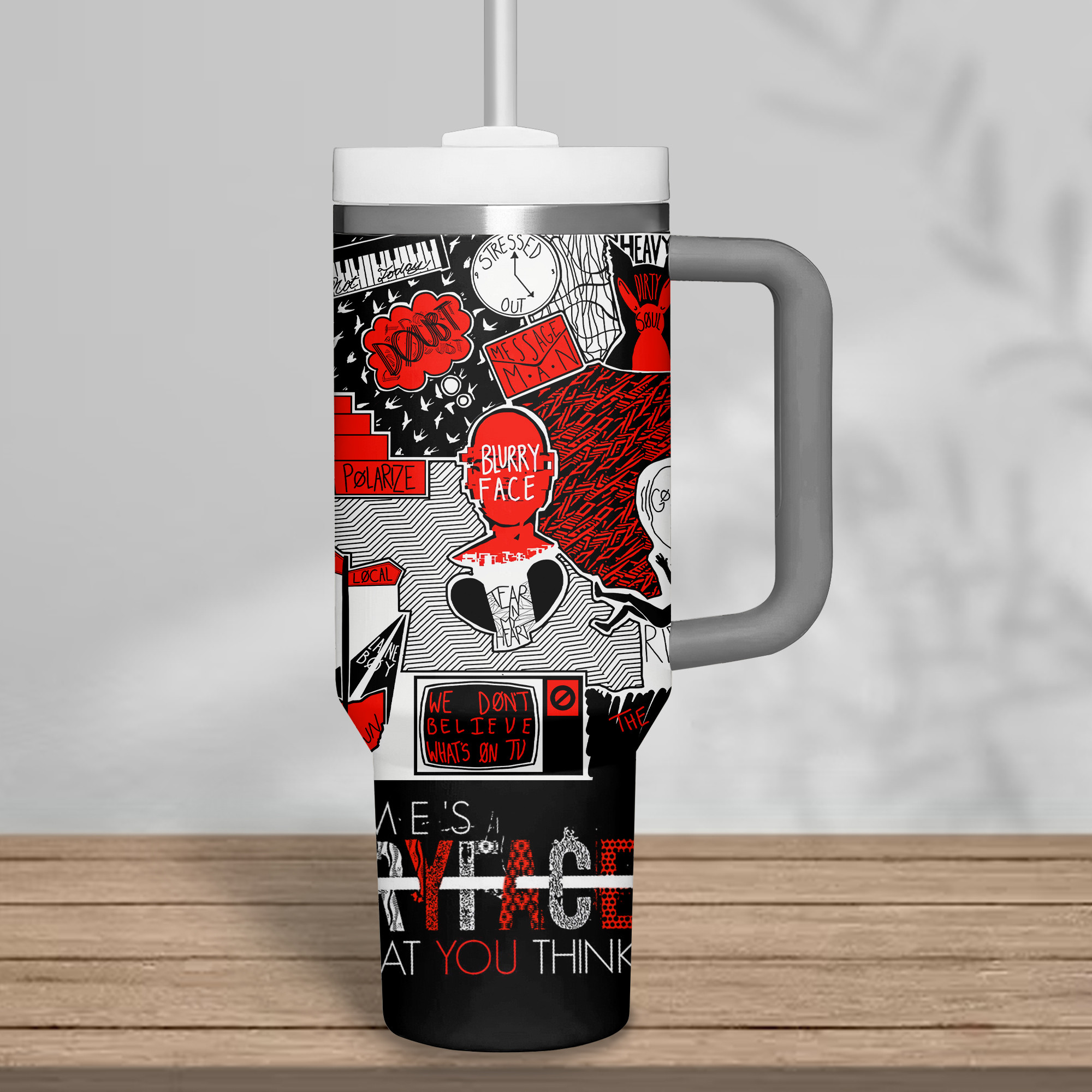 Twenty One Pilots Music Custom Stanley Cup 40 oz 30 oz Tumbler With Handle