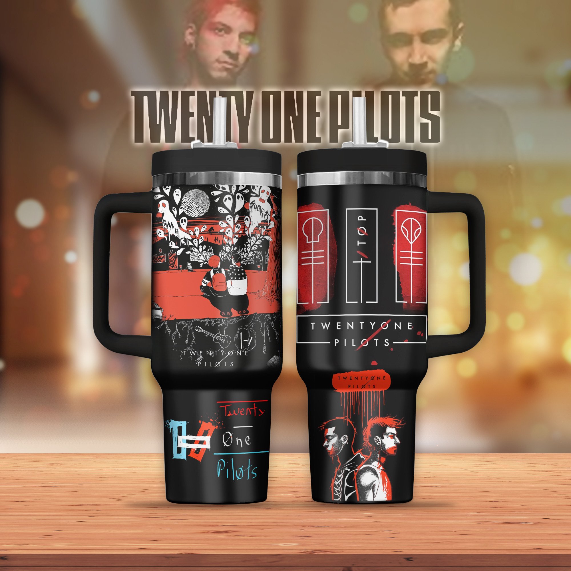 Twenty One Pilots Music Custom Stanley Cup 40 oz 30 oz Tumbler With Handle