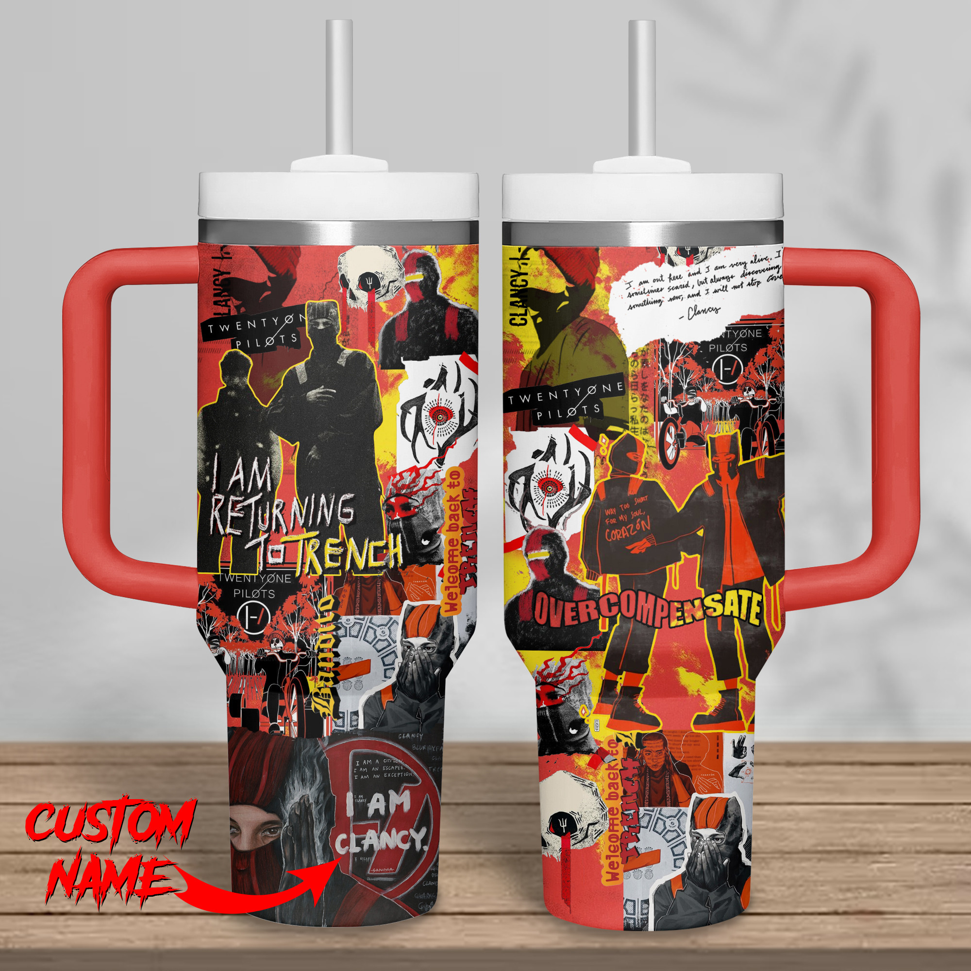Twenty One Pilots Music Custom Stanley Cup 40 oz 30 oz Tumbler With Handle