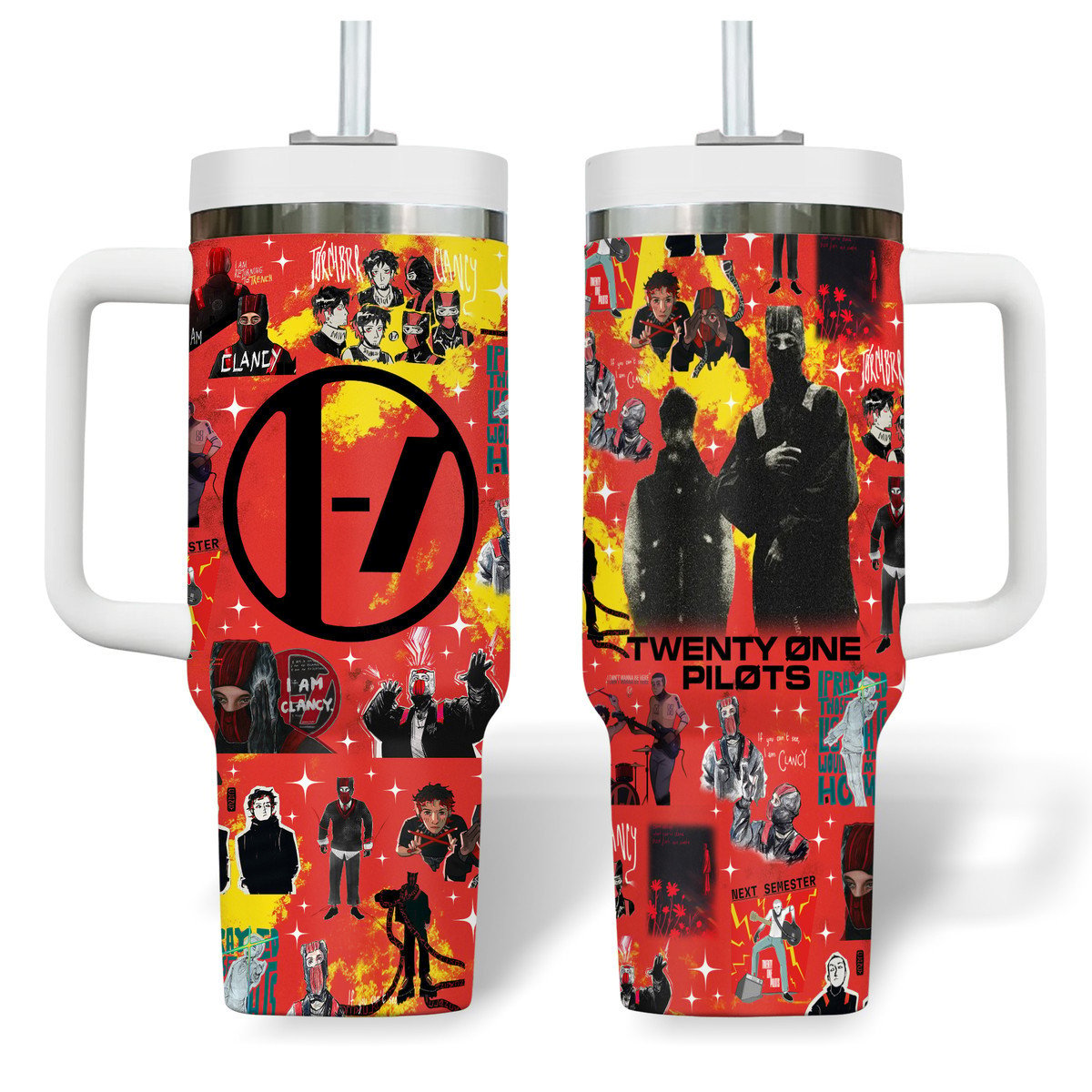 Twenty One Pilots Music Custom Stanley Cup 40 oz 30 oz Tumbler With Handle