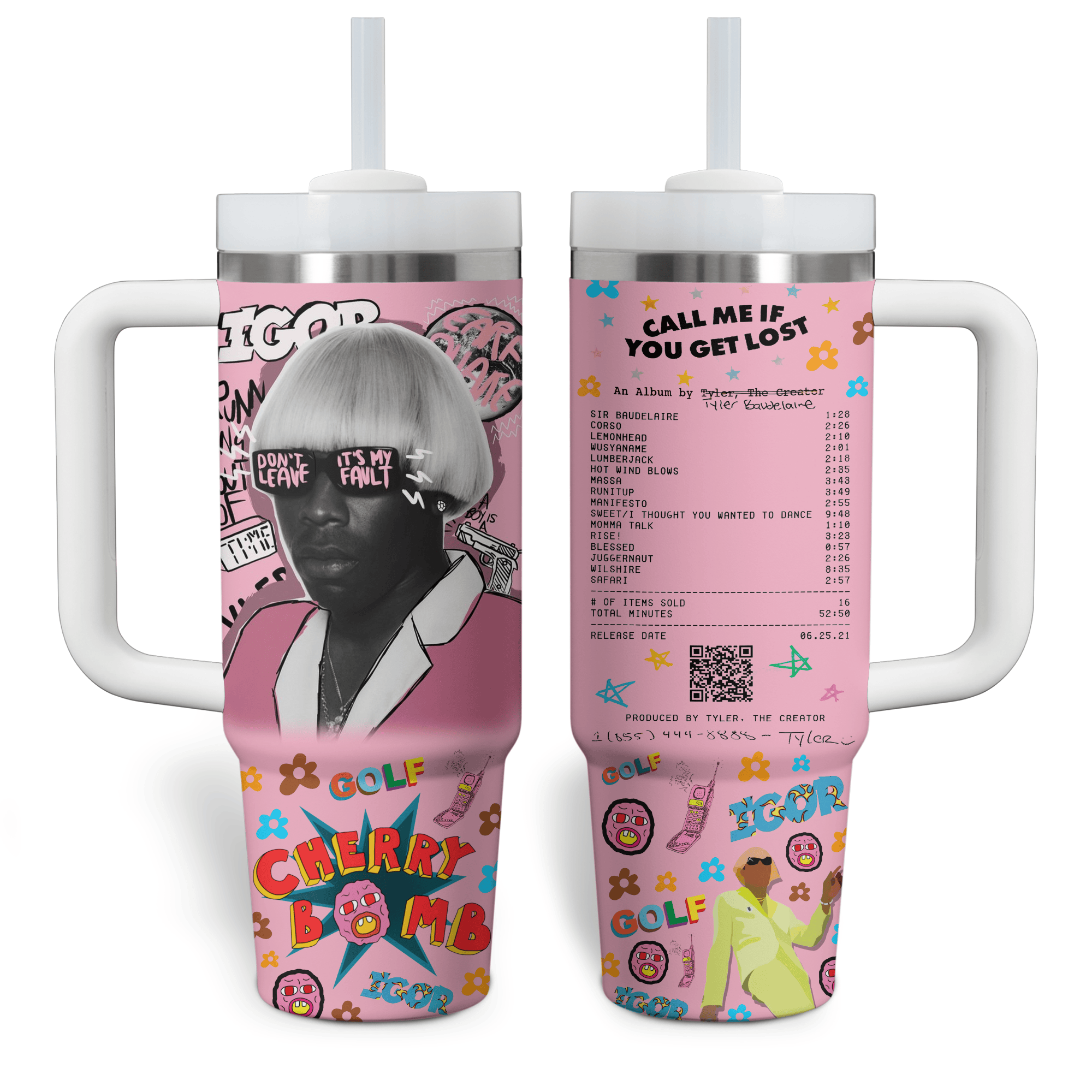 Tyler The Creator Music Custom Stanley Cup 40 oz 30 oz Tumbler With Handle