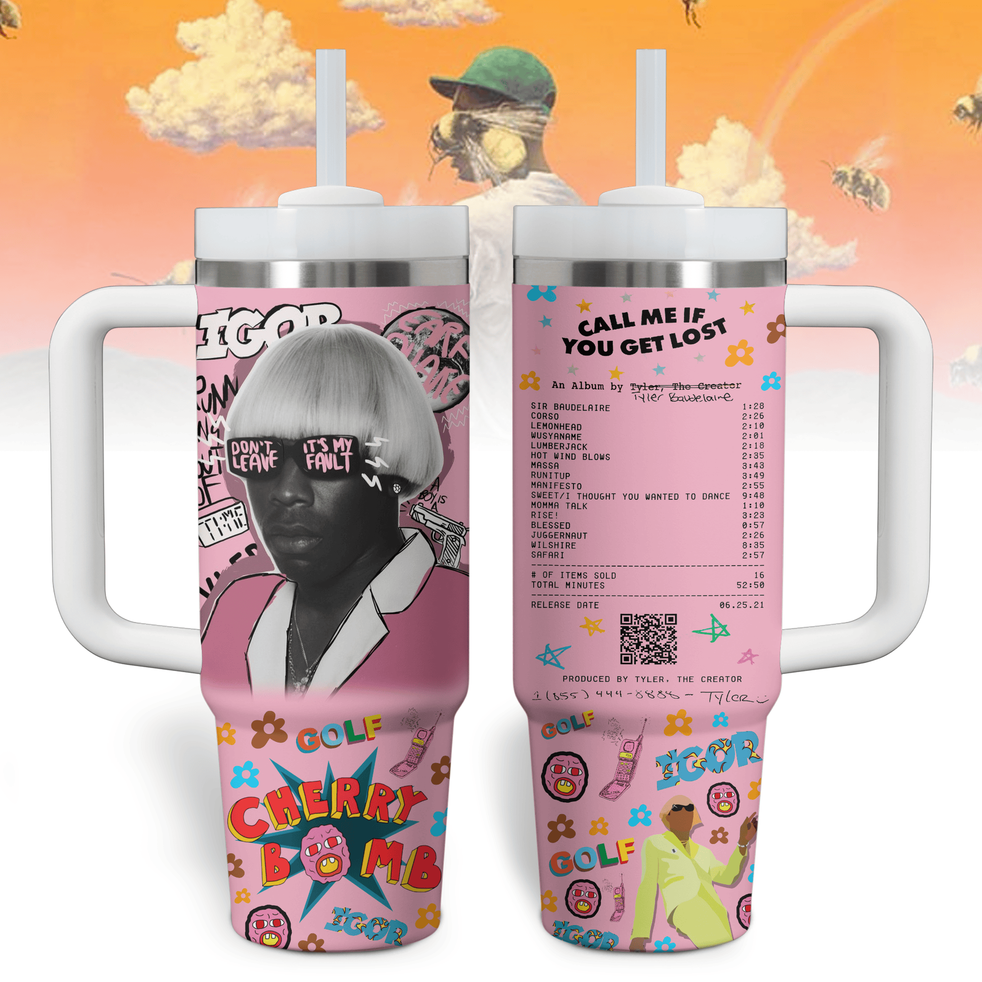 Tyler The Creator Music Custom Stanley Cup 40 oz 30 oz Tumbler With Handle