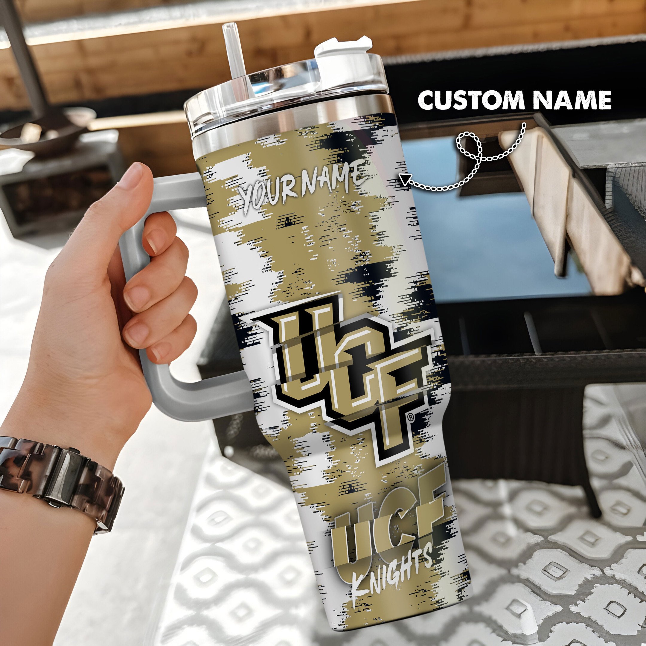 UCF Knights NCAA Custom Stanley Cup 40 oz 30 oz Tumbler With Handle