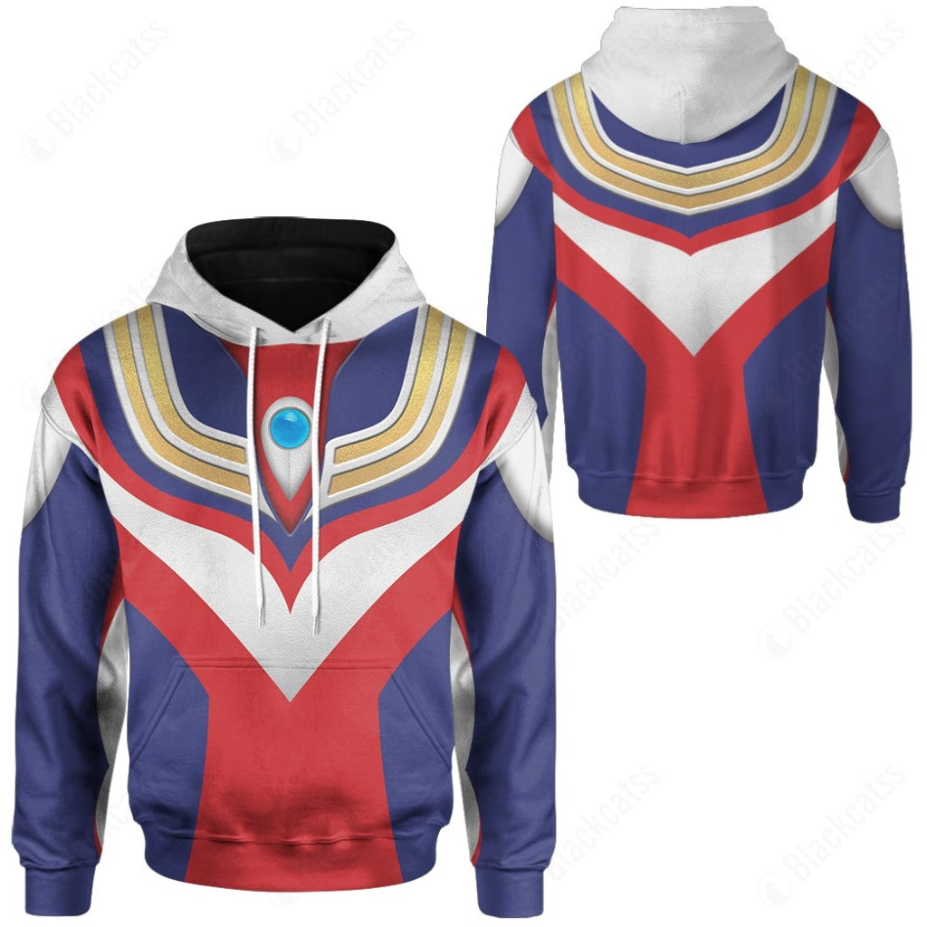 Ultraman Tiga Costume Hoodie Sweatshirt T-Shirt Sweatpants Tracksuit - Stormmerch Exclusive
