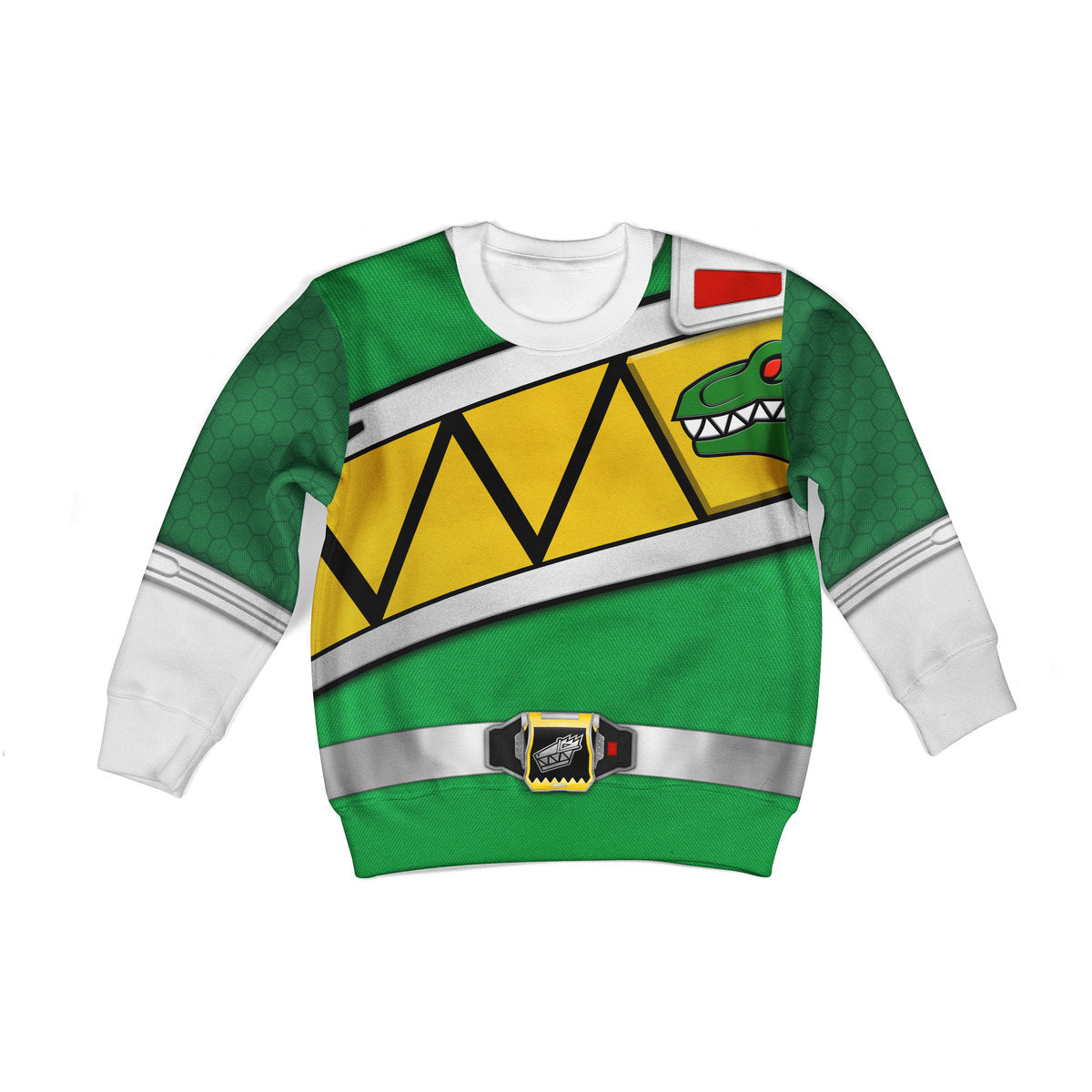 Unisex Kid Tops Green Power Rangers Dino Charge 3D Apparel - Stormmerch Exclusive