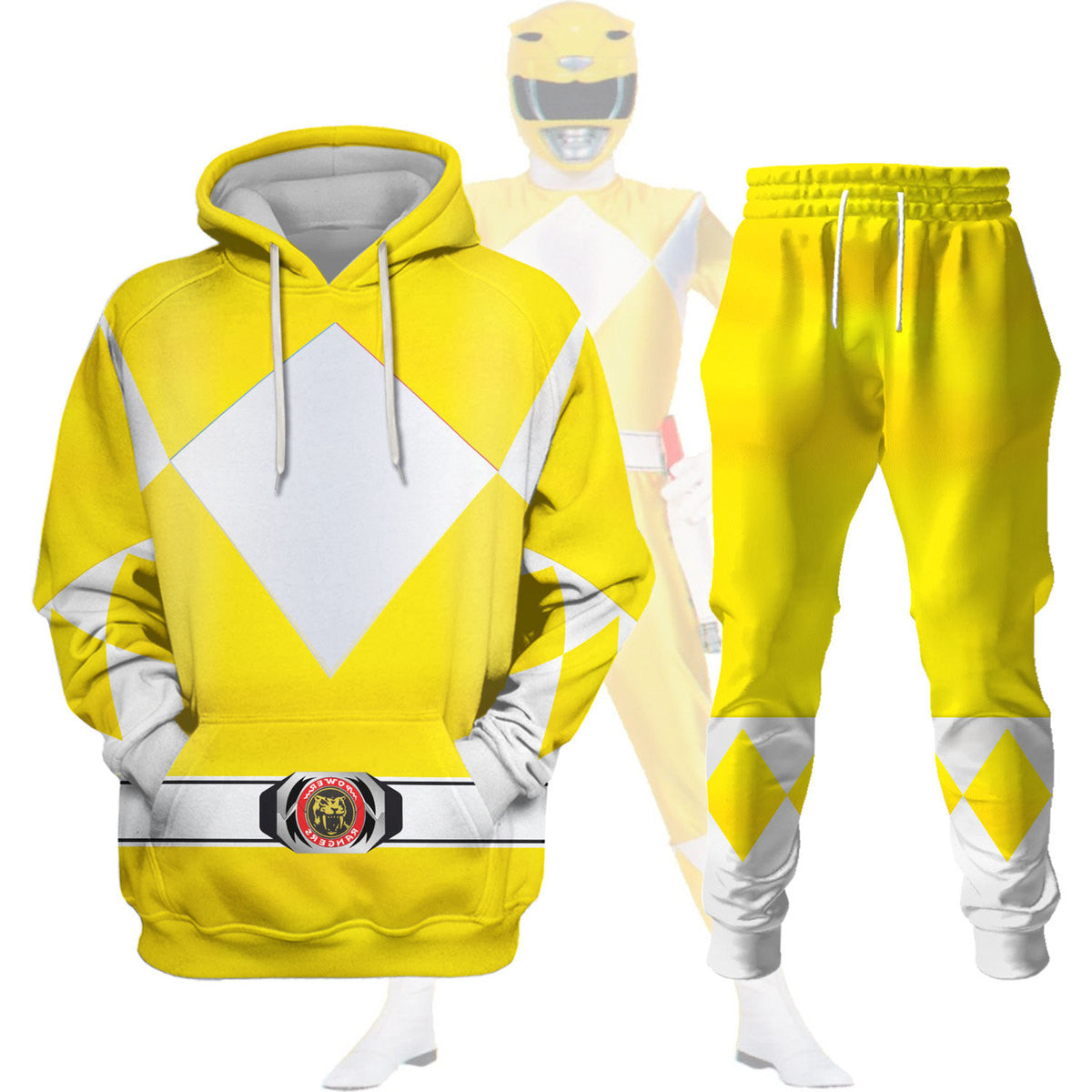 Unisex Tracksuit Hoodies Yellow Power Ranger 3D Costumes - Stormmerch Exclusive