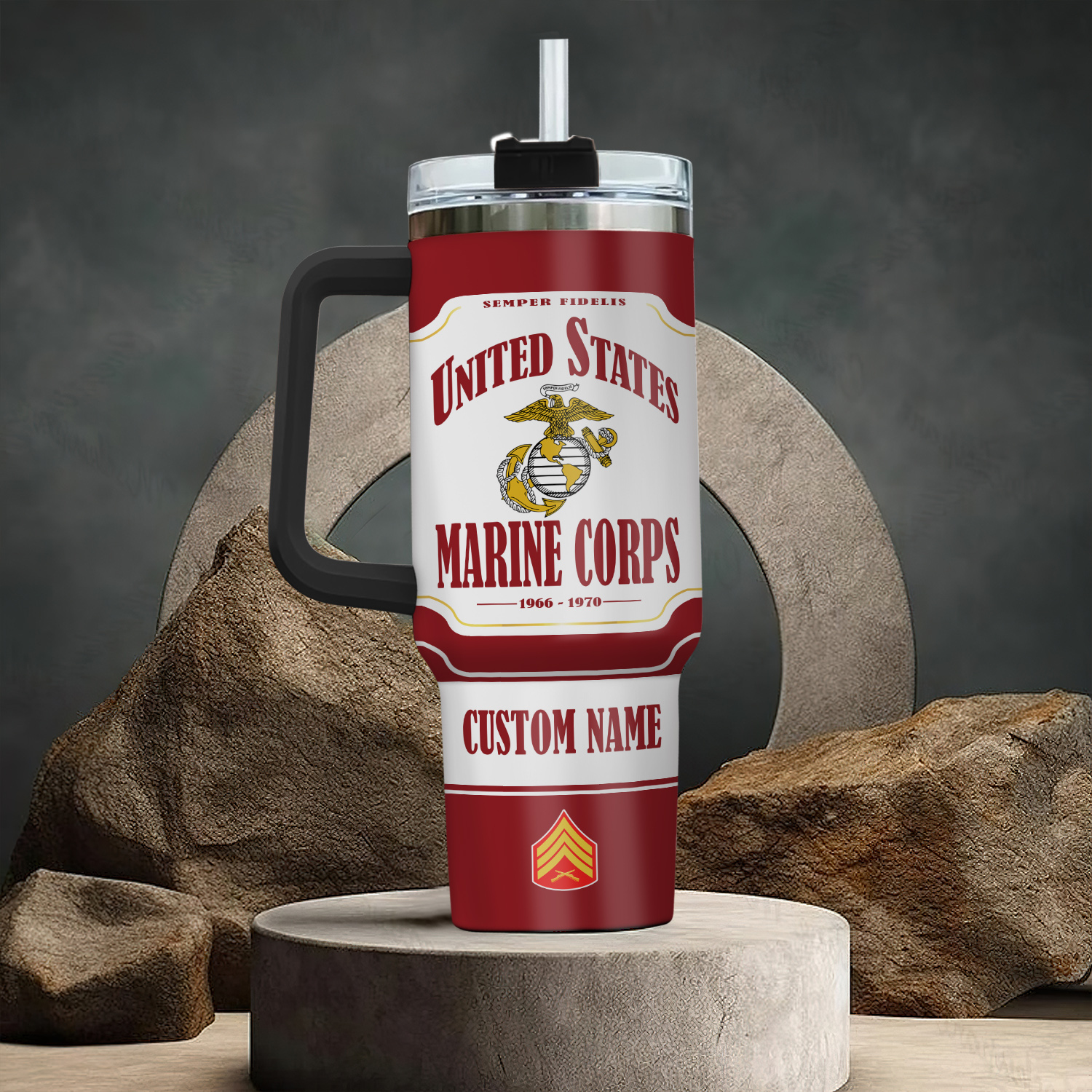United States Marine Corps Custom Stanley Cup 40 oz 30 oz Tumbler With Handle