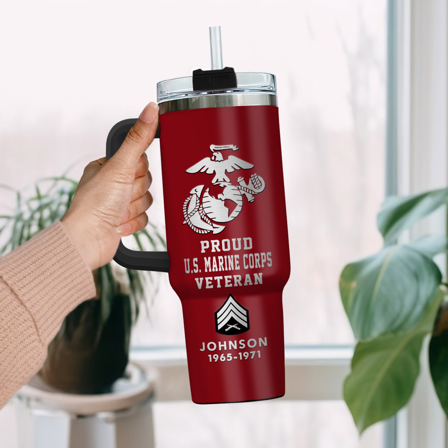 United States Marine Corps Custom Stanley Cup 40 oz 30 oz Tumbler With Handle