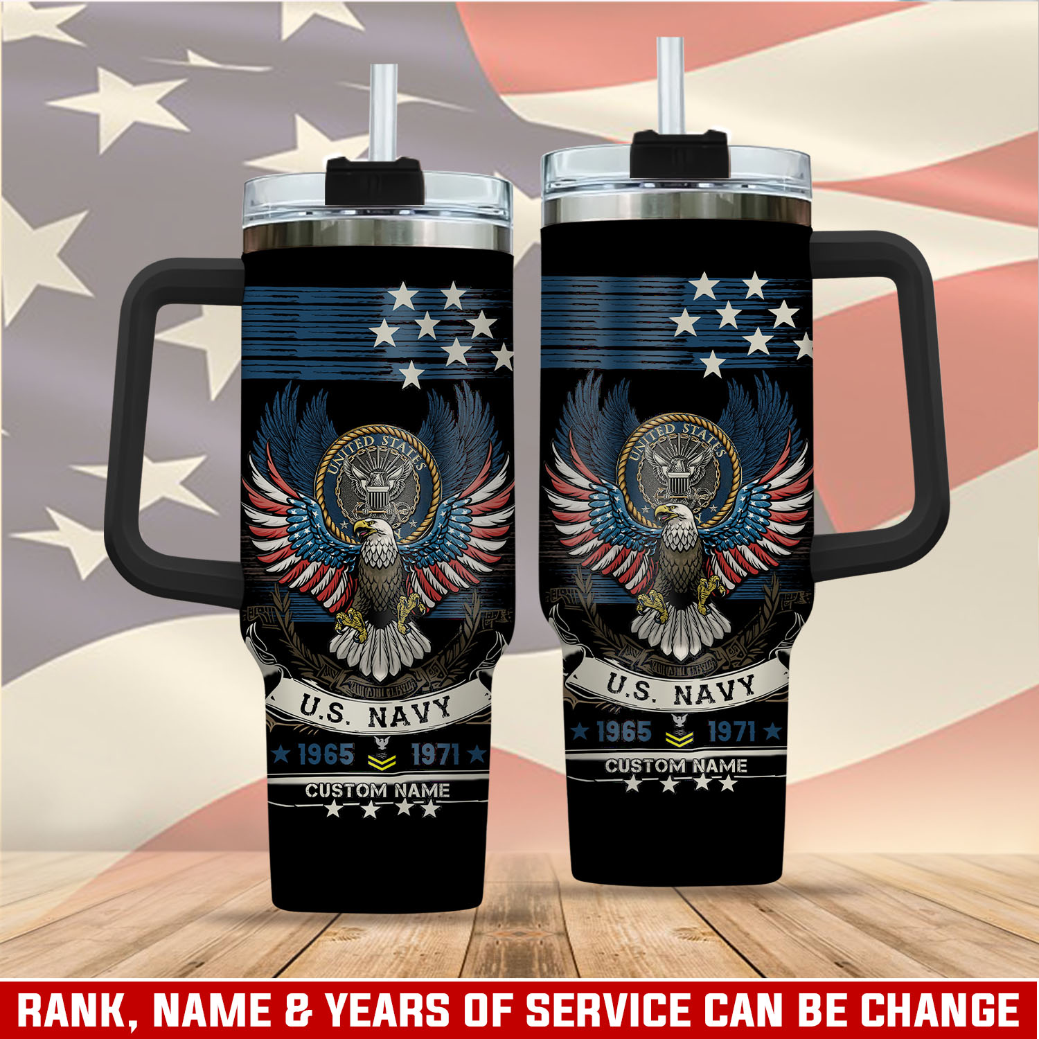 United States Navy Custom Stanley Cup 40 oz 30 oz Tumbler With Handle