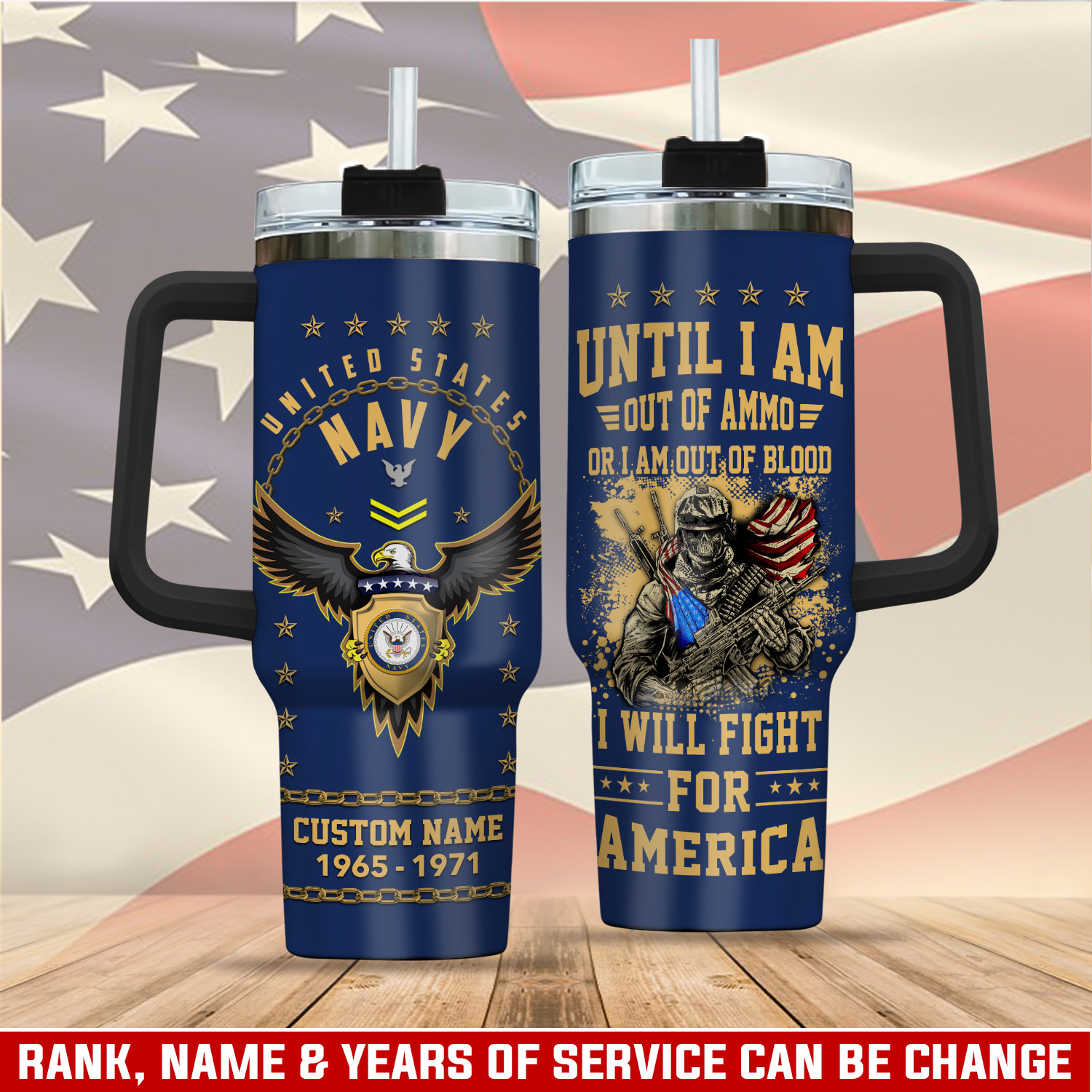 United States Navy Custom Stanley Cup 40 oz 30 oz Tumbler With Handle
