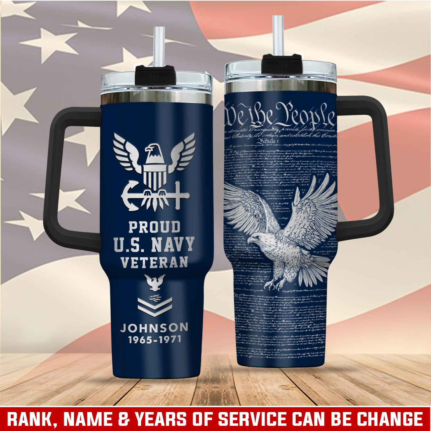 United States Navy Custom Stanley Cup 40 oz 30 oz Tumbler With Handle