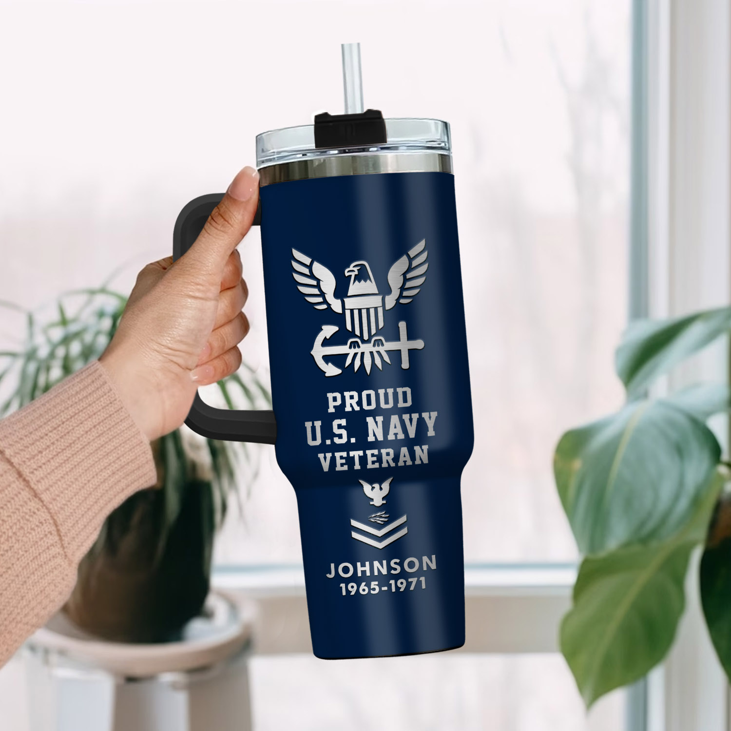 United States Navy Custom Stanley Cup 40 oz 30 oz Tumbler With Handle