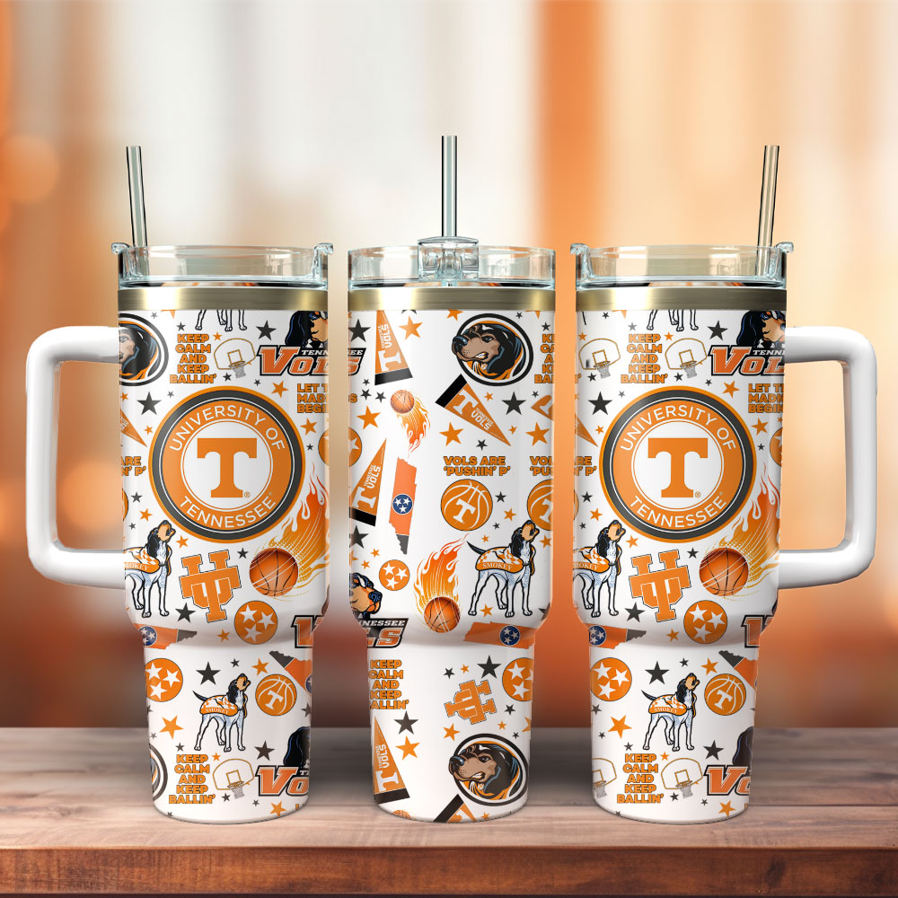 University of Tennessee Custom Stanley Cup 40 oz 30 oz Tumbler With Handle