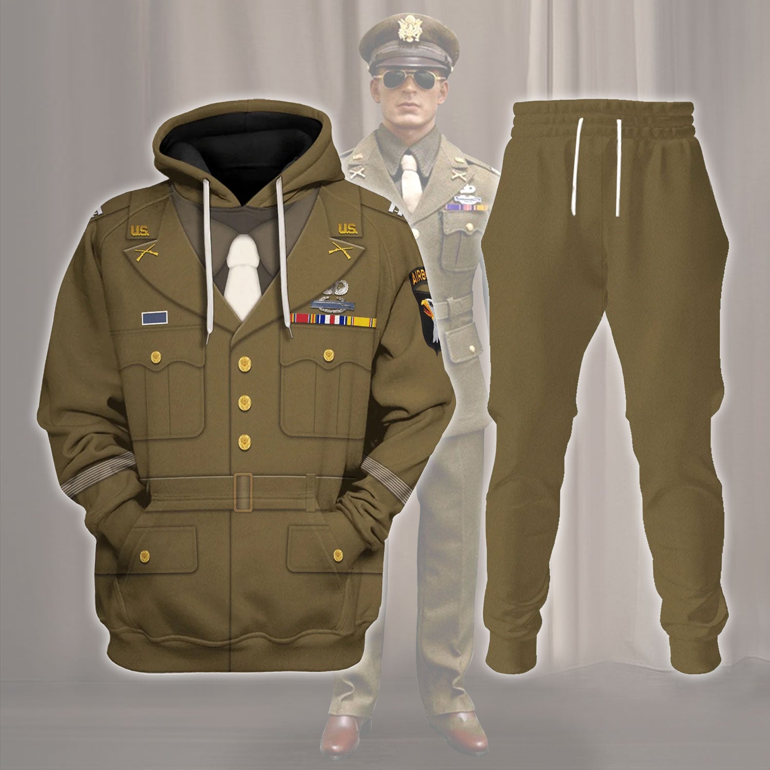U.S General WWII Costume Hoodie Sweatshirt T-Shirt Sweatpants Tracksuit - Stormmerch Exclusive