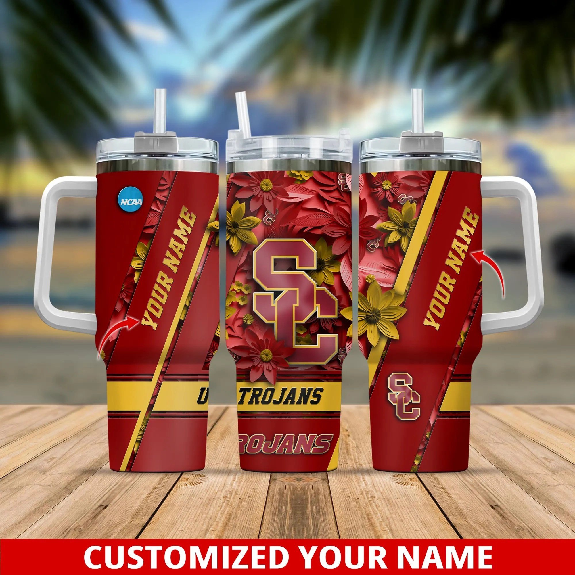 USC Trojans NCAA Custom Stanley Cup 40 oz 30 oz Tumbler With Handle