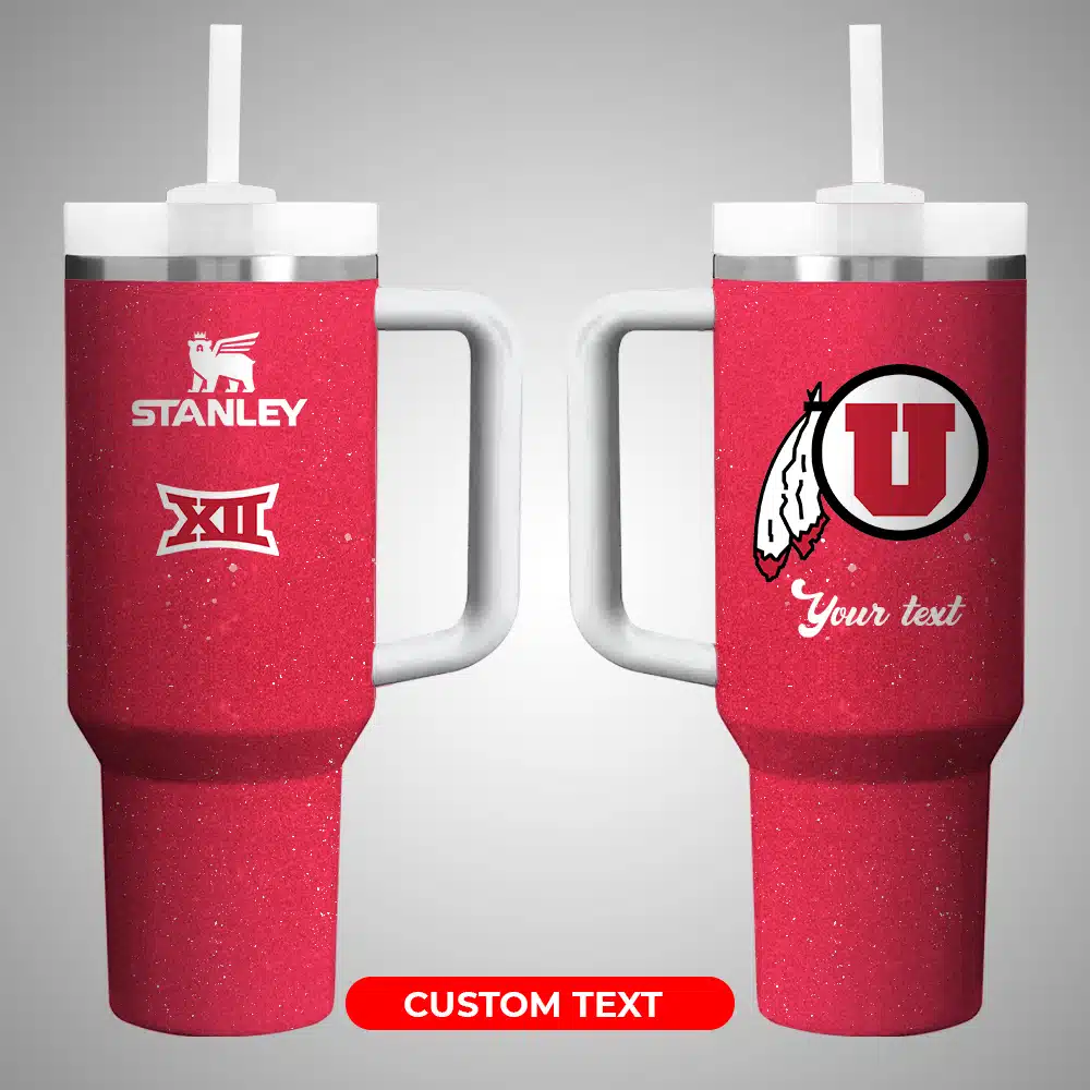 Utah Utes NCAA Custom Stanley Cup 40 oz 30 oz Tumbler With Handle