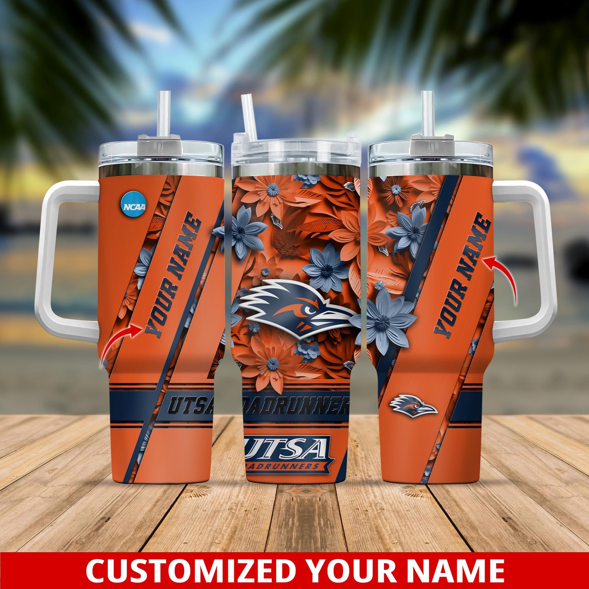 UTSA Roadrunners NCAA Custom Stanley Cup 40 oz 30 oz Tumbler With Handle