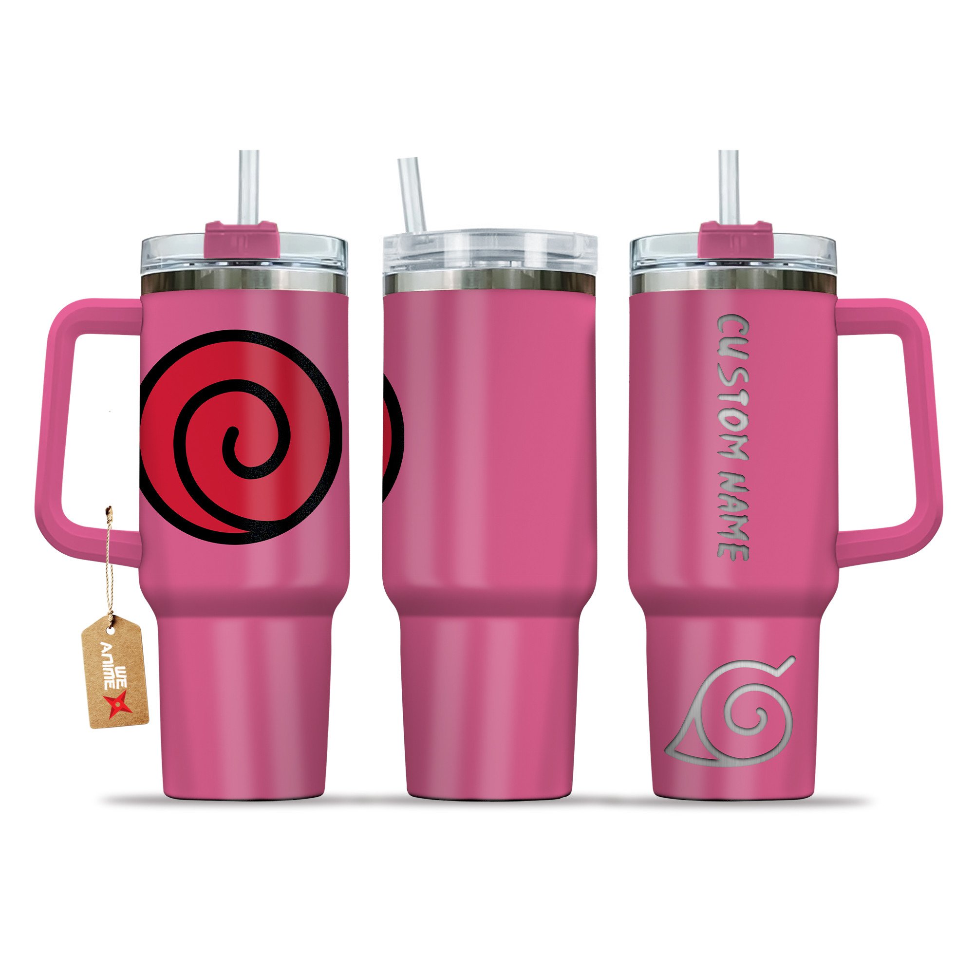 Uzumaki Clan Symbol Naruto Anime Custom Stanley Cup 40 oz 30 oz Tumbler With Handle