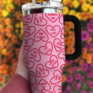 Valentine Custom Stanley Cup 40 oz 30 oz Tumbler With Handle