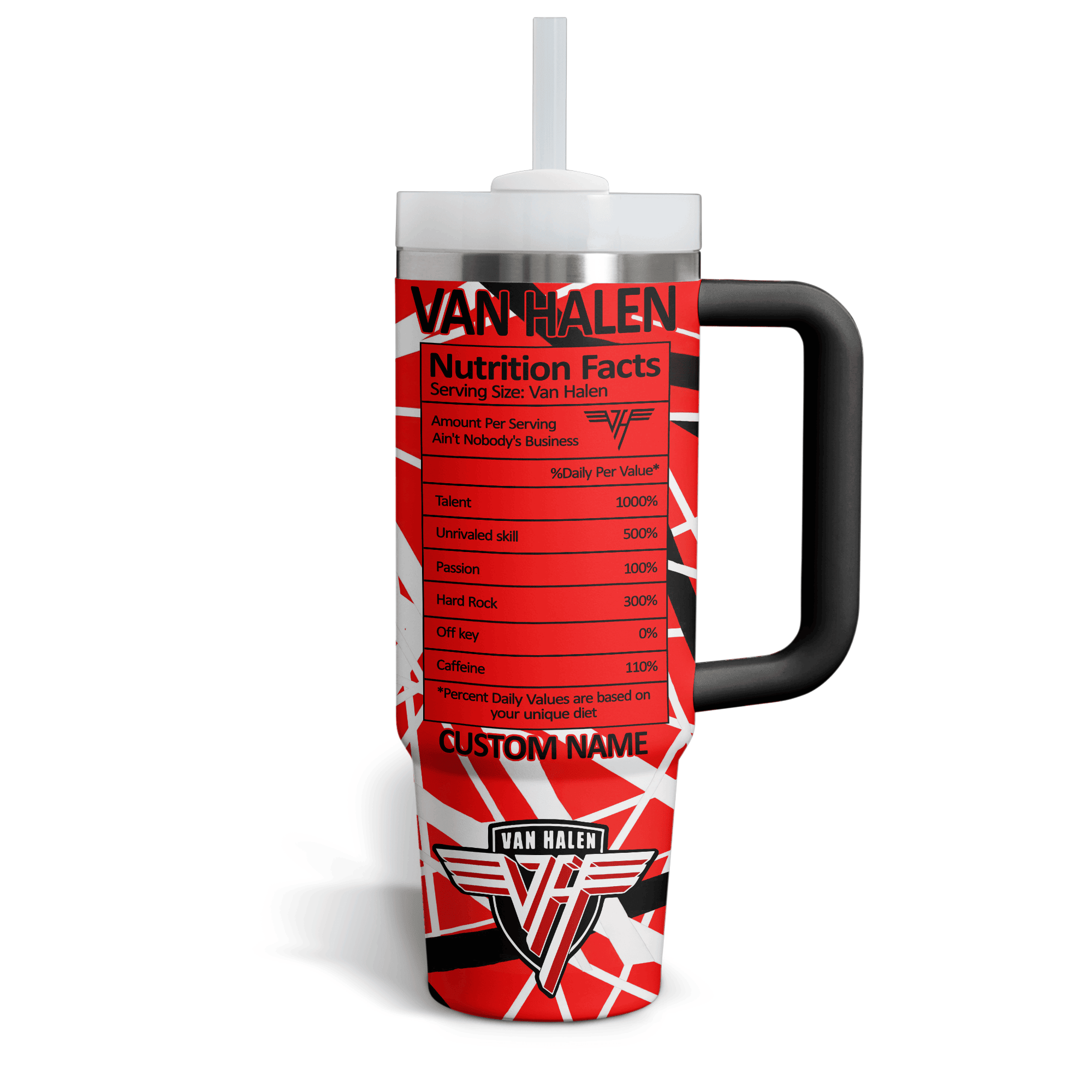 Van Halen Music Custom Stanley Cup 40 oz 30 oz Tumbler With Handle
