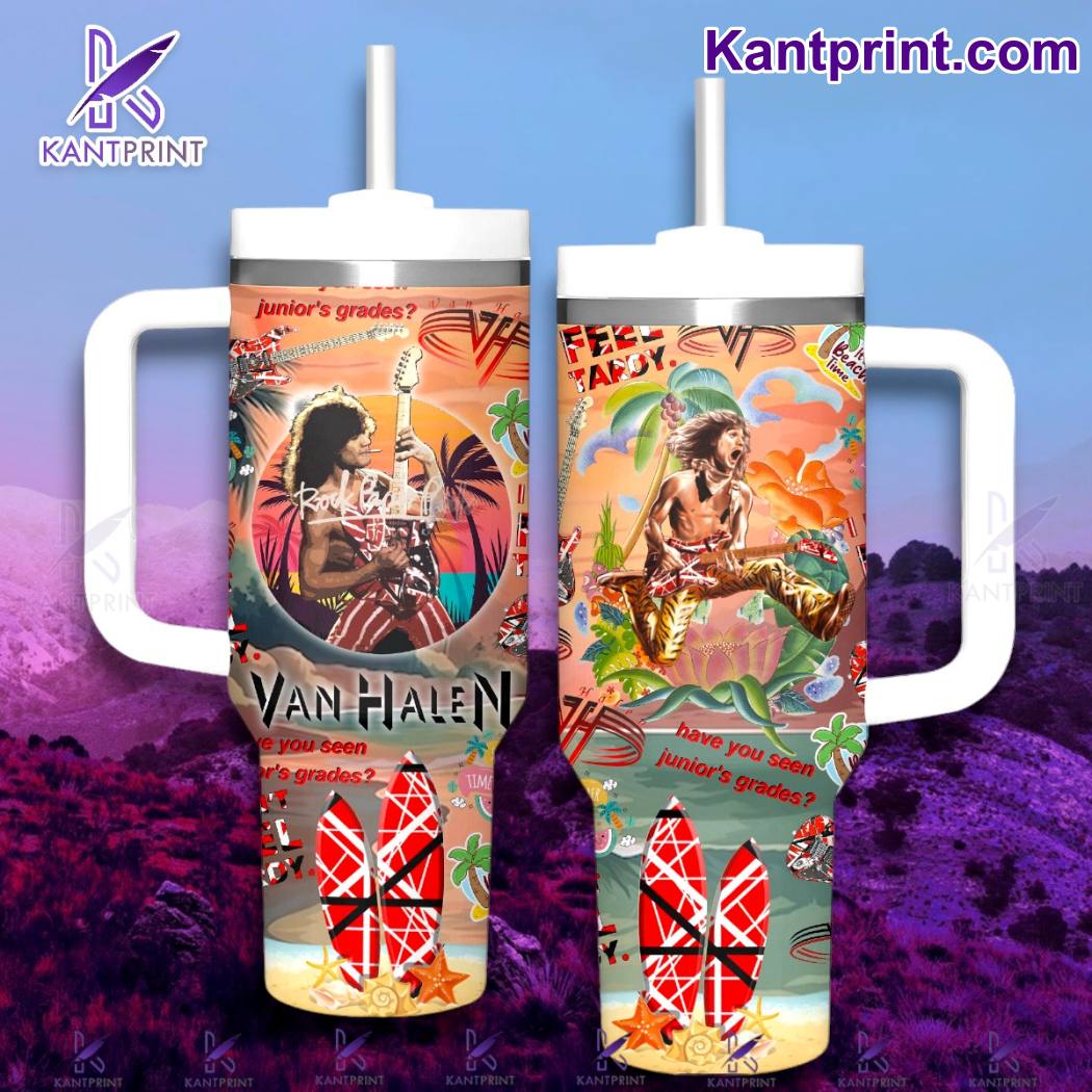 Van Halen Music Custom Stanley Cup 40 oz 30 oz Tumbler With Handle