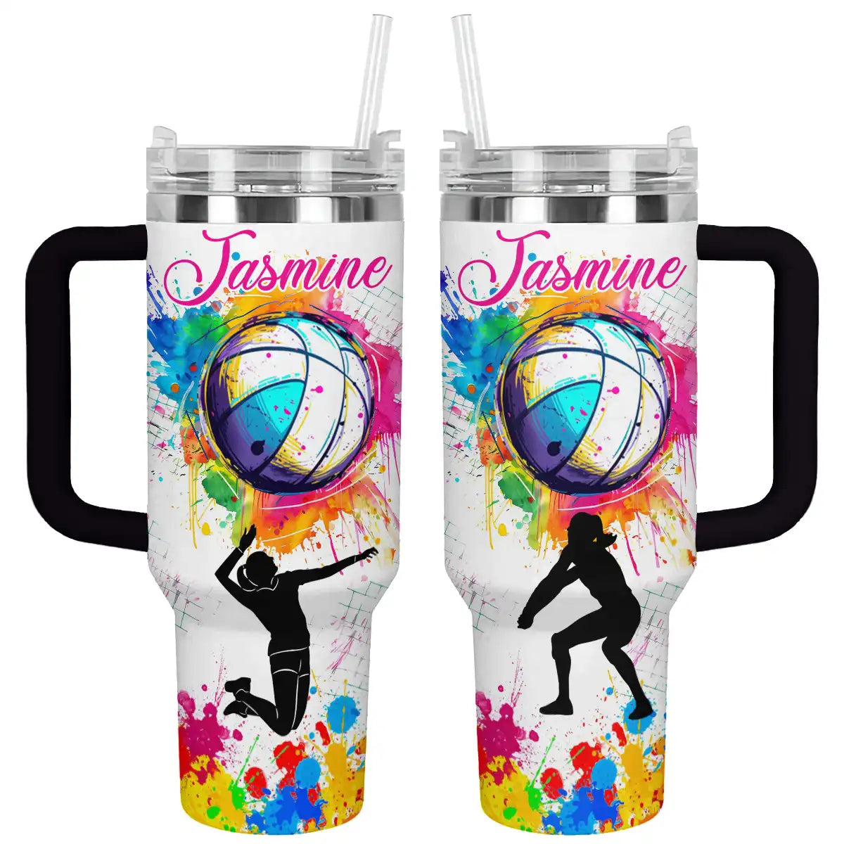 Volleyball Custom Stanley Cup 40 oz 30 oz Tumbler With Handle