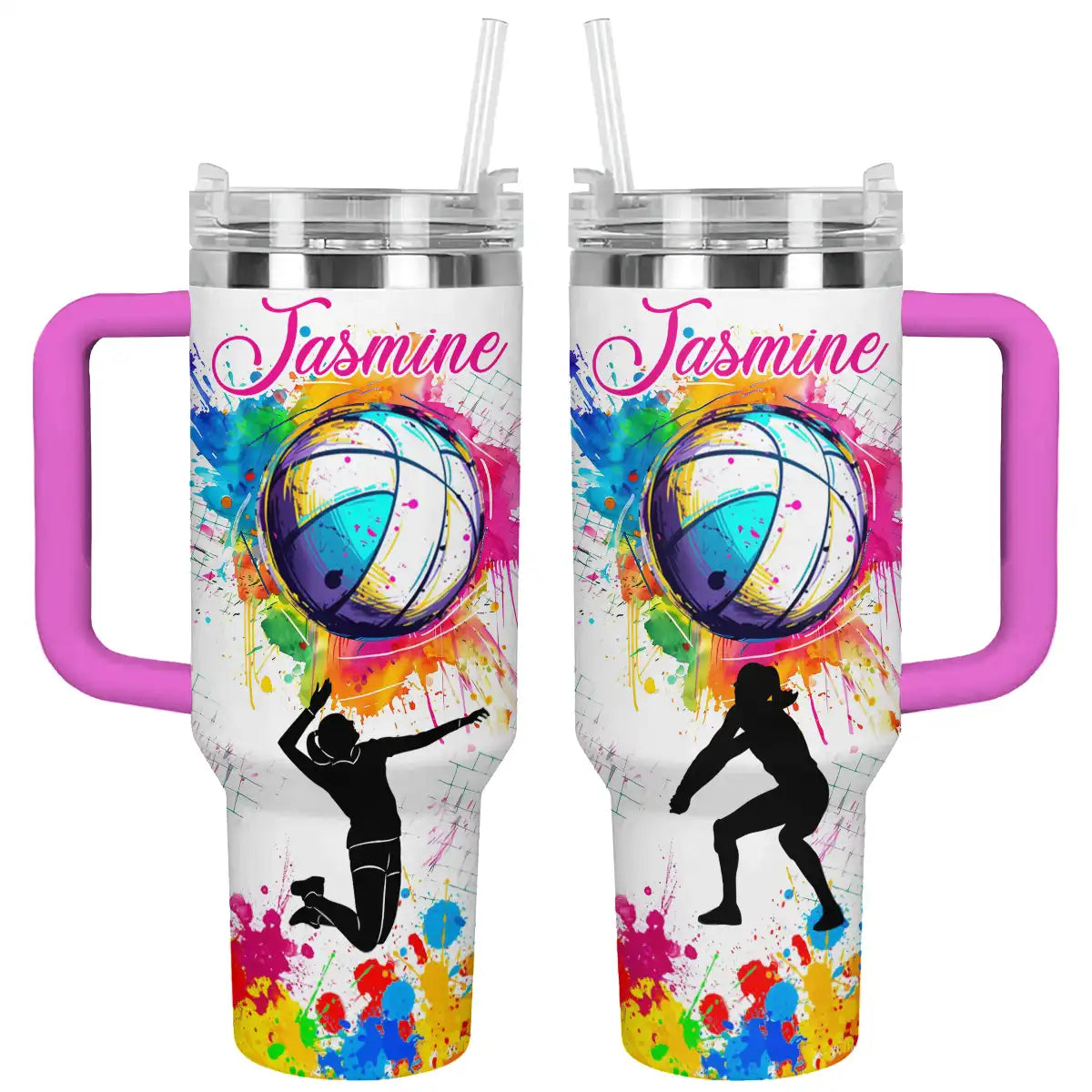 Volleyball Custom Stanley Cup 40 oz 30 oz Tumbler With Handle