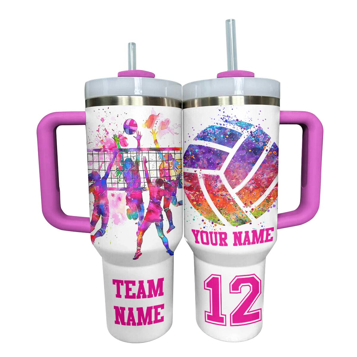 Volleyball Custom Stanley Cup 40 oz 30 oz Tumbler With Handle