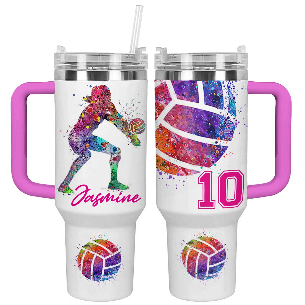 Volleyball Custom Stanley Cup 40 oz 30 oz Tumbler With Handle