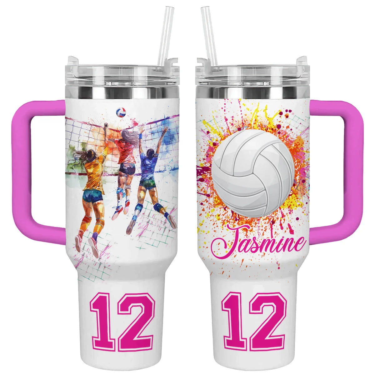 Volleyball Custom Stanley Cup 40 oz 30 oz Tumbler With Handle