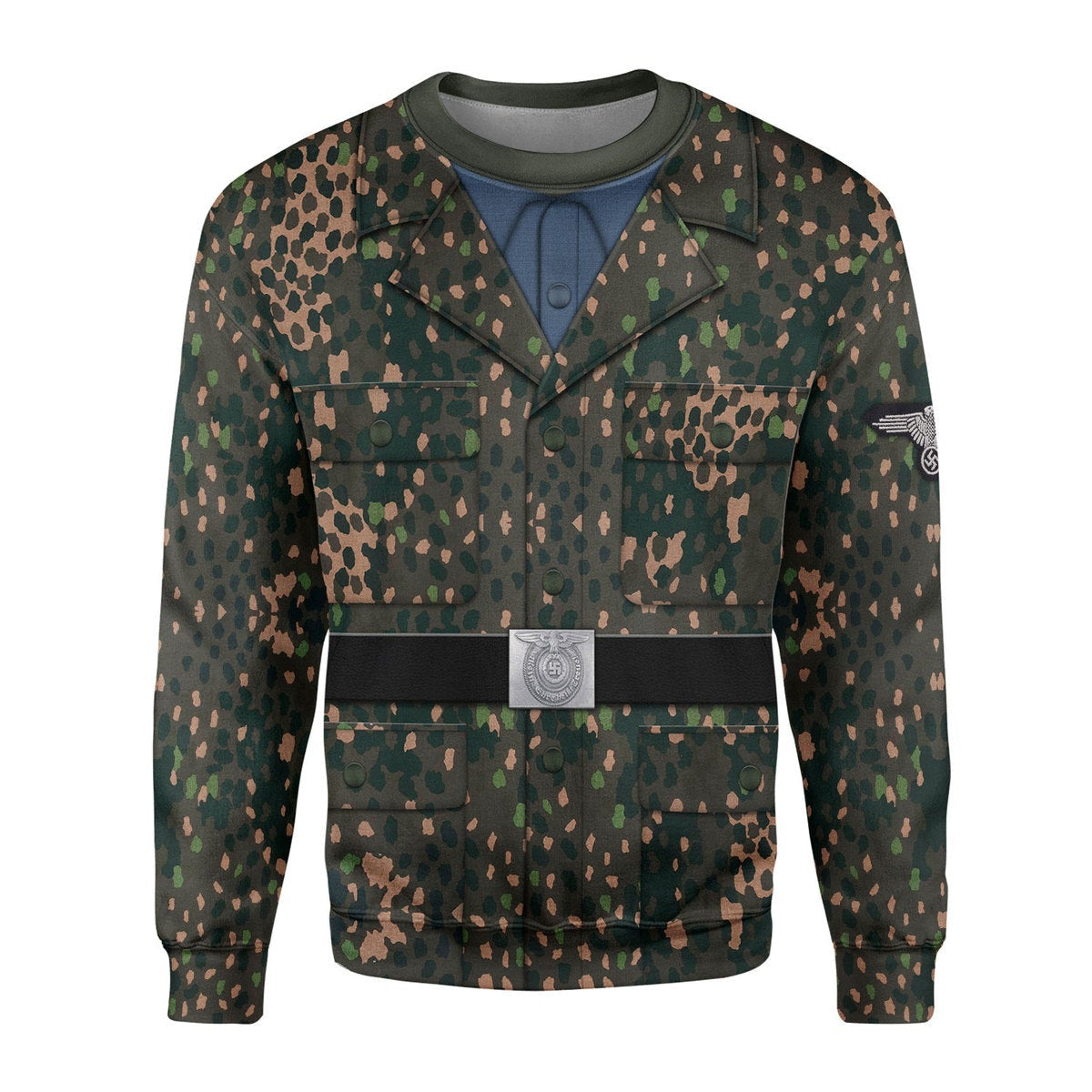 Waffen SS Herringbone Twill (HBT) M44 Pea Dot Pattern (Erbsenmuster) Costume Hoodie Sweatshirt T-Shirt Sweatpants Tracksuit - Stormmerch Exclusive