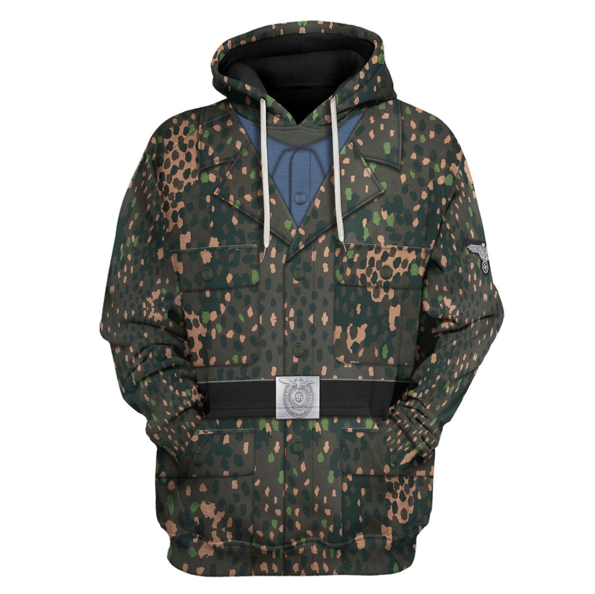 Waffen SS Herringbone Twill (HBT) M44 Pea Dot Pattern (Erbsenmuster) Costume Hoodie Sweatshirt T-Shirt Sweatpants Tracksuit - Stormmerch Exclusive