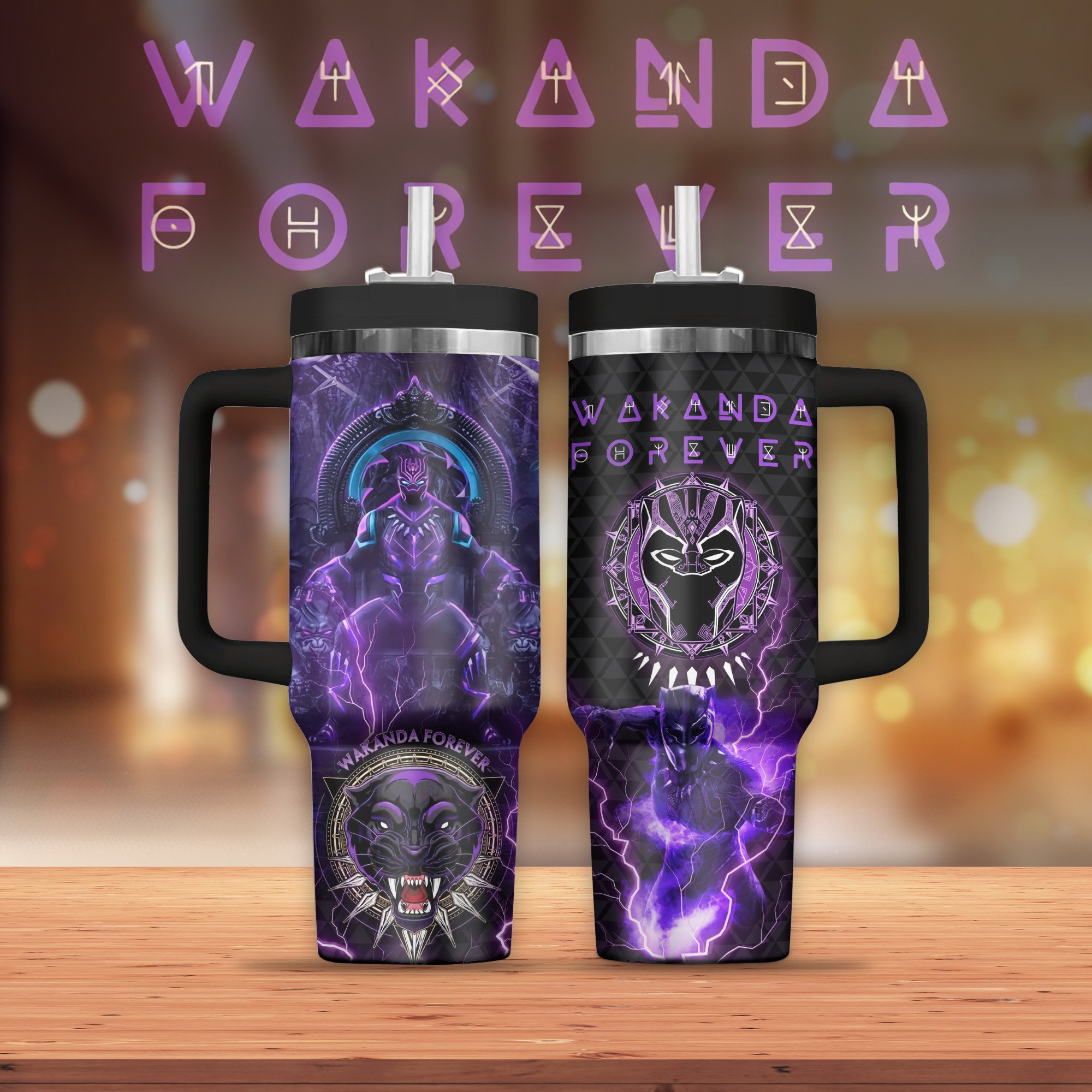 Wakanda Forever Movies Custom Stanley Cup 40 oz 30 oz Tumbler With Handle