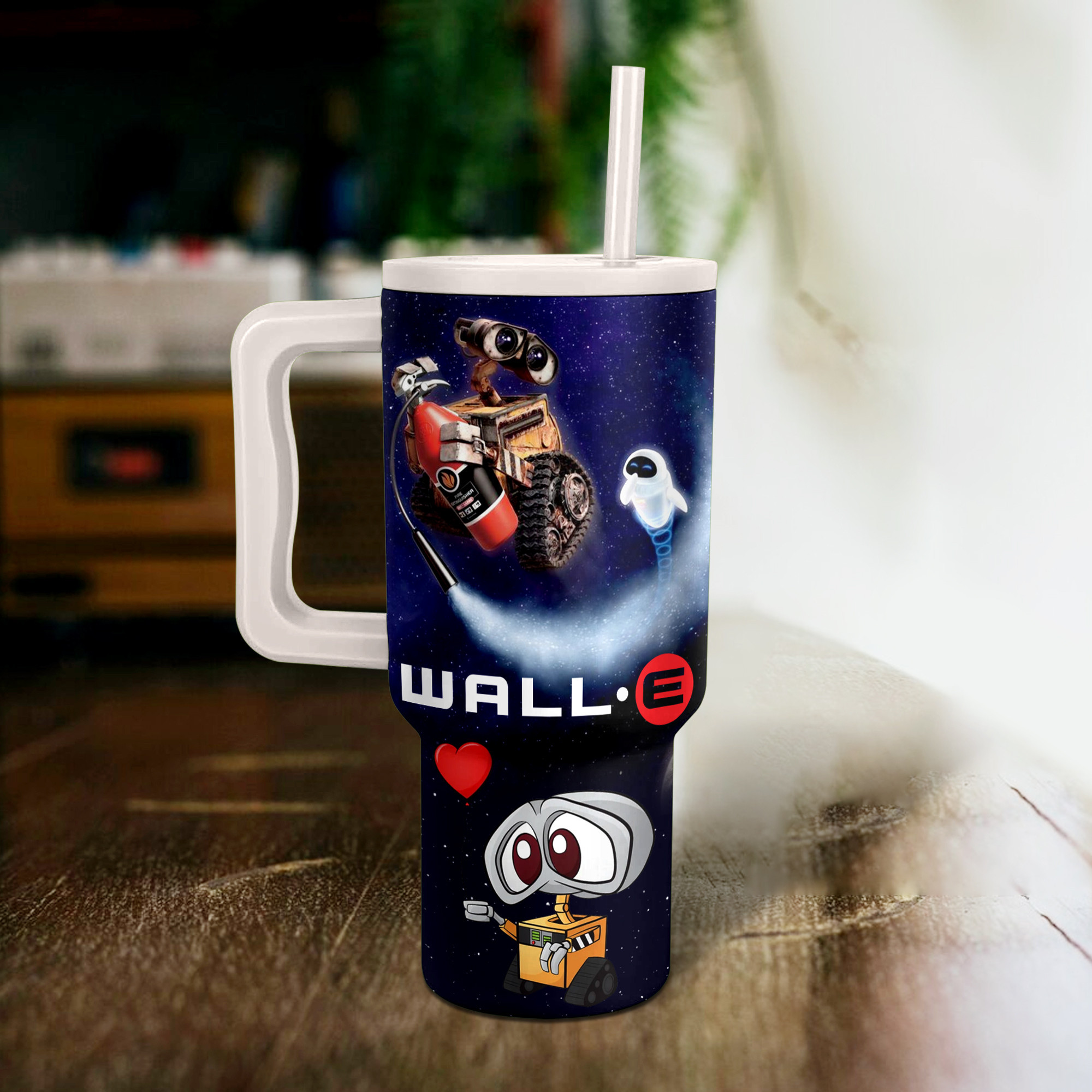 Wall-E Disney Cartoon Custom Stanley Cup 40 oz 30 oz Tumbler With Handle