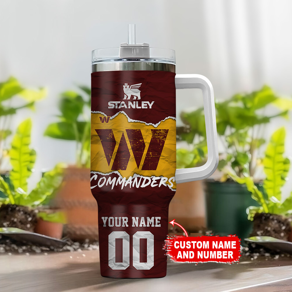 Washington Commanders NFL Custom Stanley Cup 40 oz 30 oz Tumbler With Handle