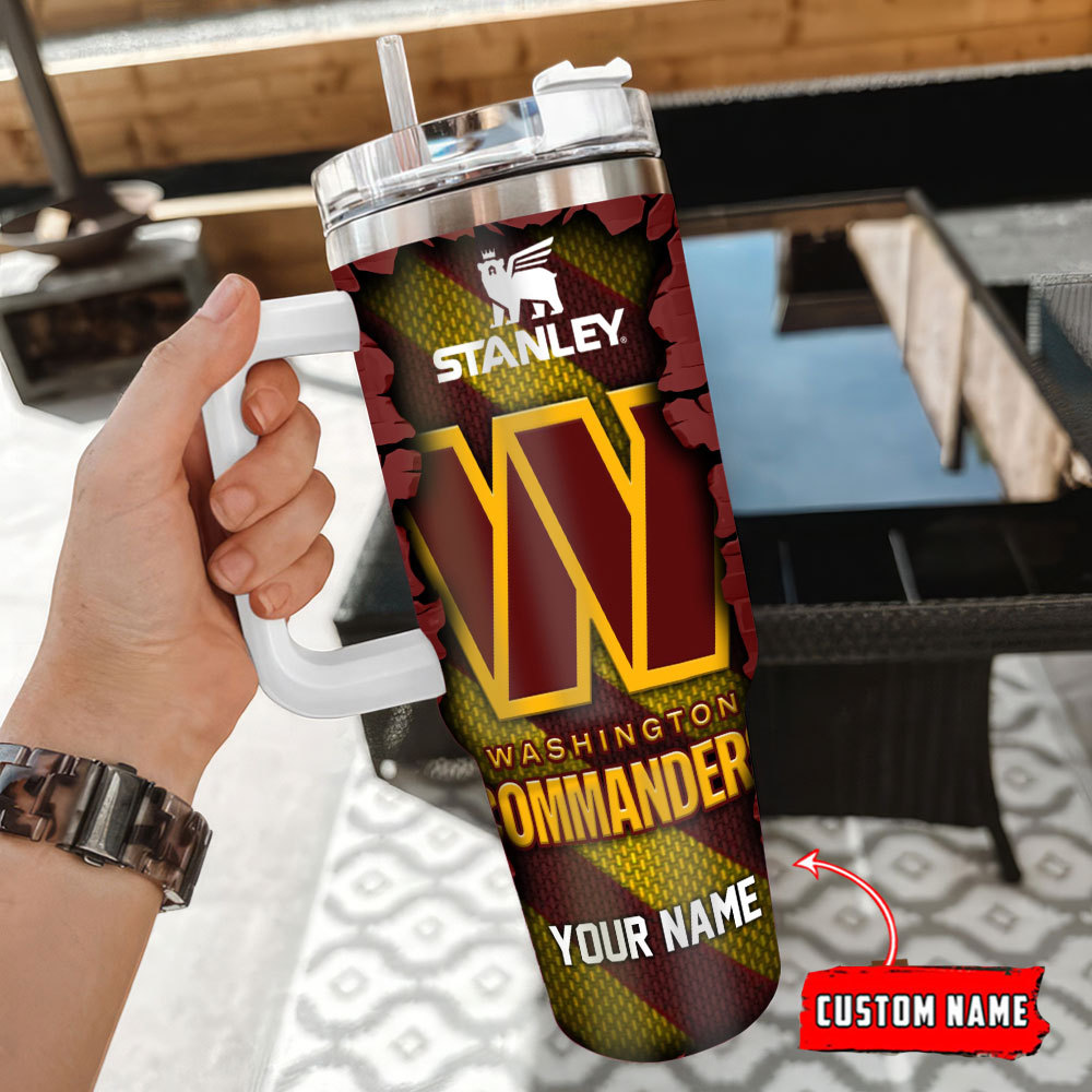 Washington Commanders NFL Custom Stanley Cup 40 oz 30 oz Tumbler With Handle