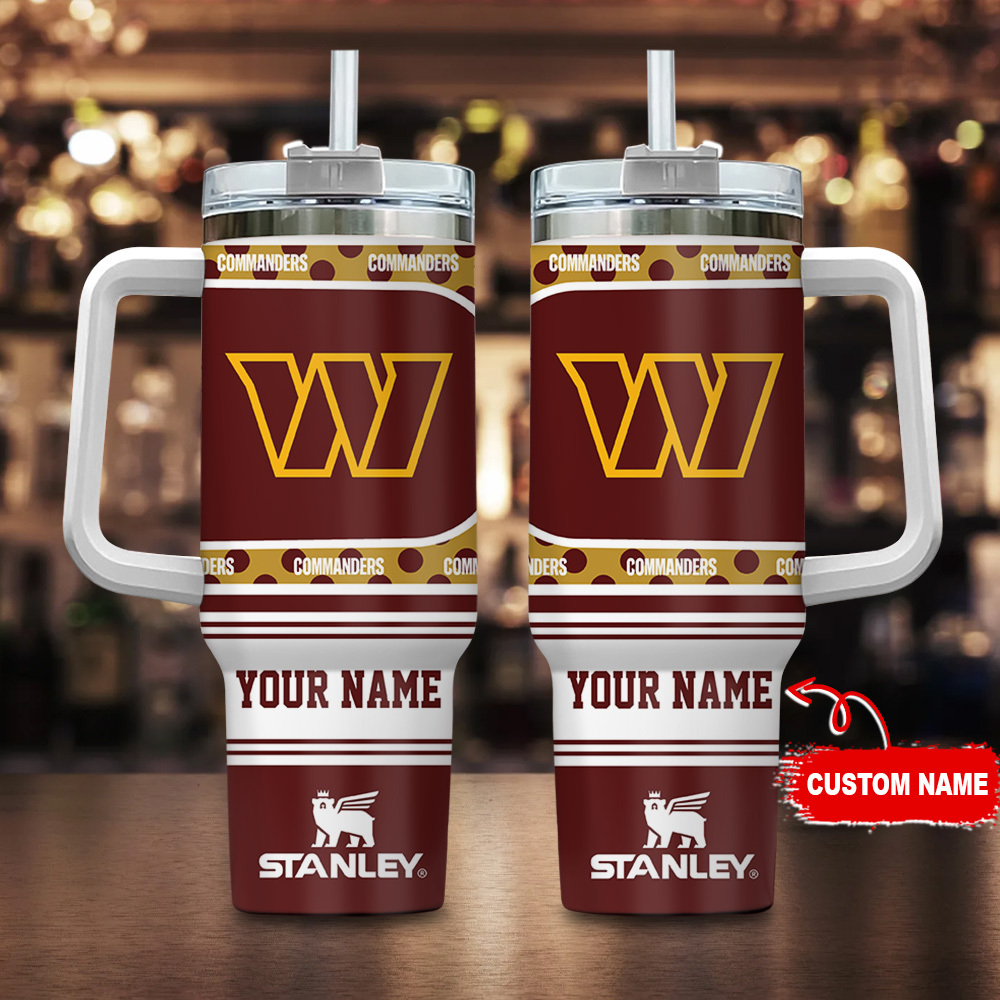Washington Commanders NFL Custom Stanley Cup 40 oz 30 oz Tumbler With Handle