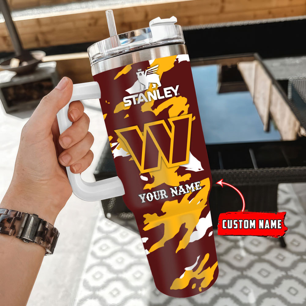 Washington Commanders NFL Custom Stanley Cup 40 oz 30 oz Tumbler With Handle