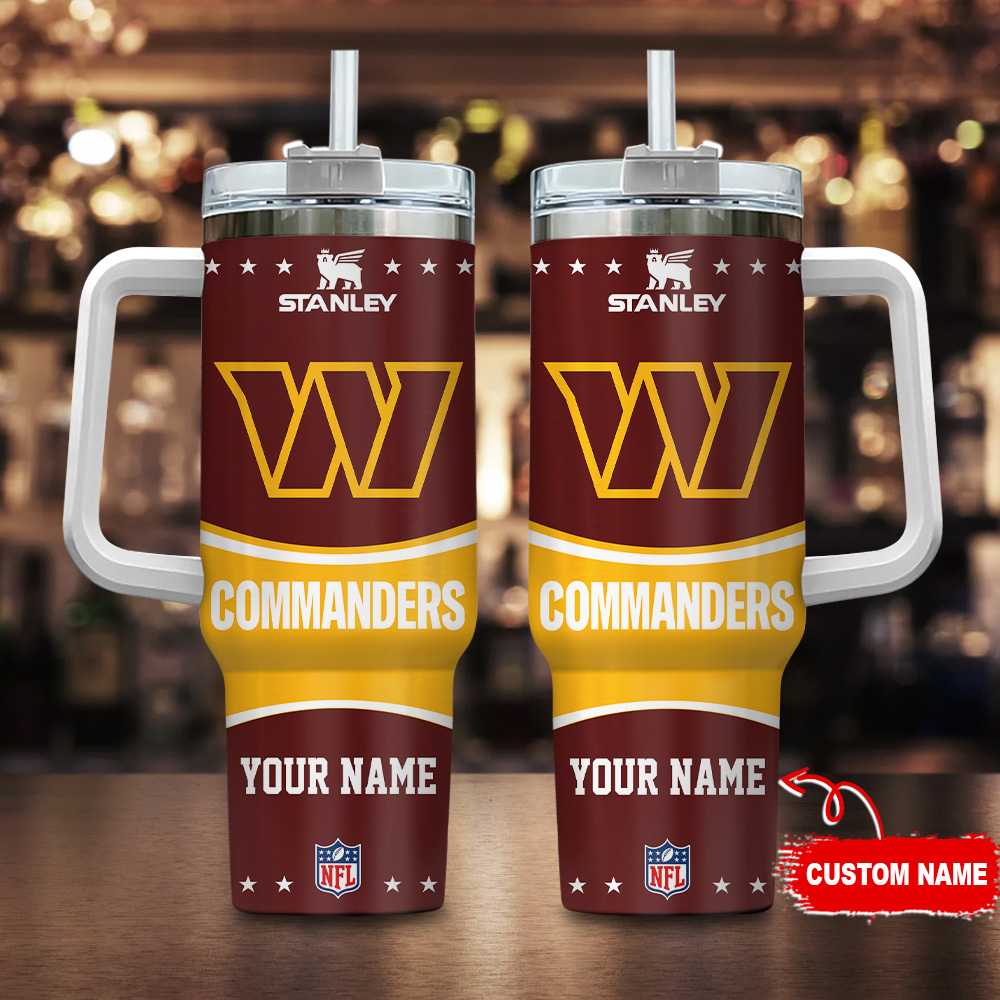 Washington Commanders NFL Custom Stanley Cup 40 oz 30 oz Tumbler With Handle