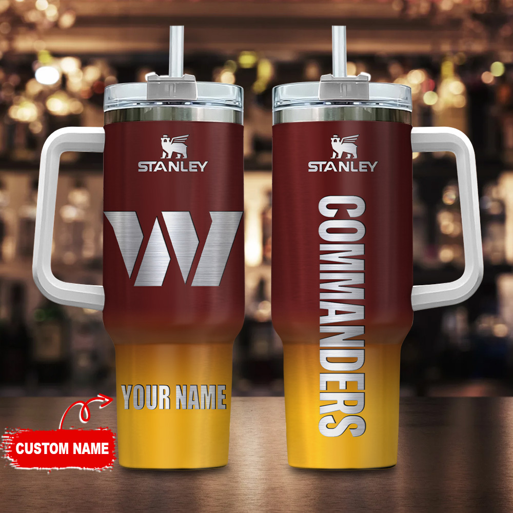 Washington Commanders NFL Custom Stanley Cup 40 oz 30 oz Tumbler With Handle