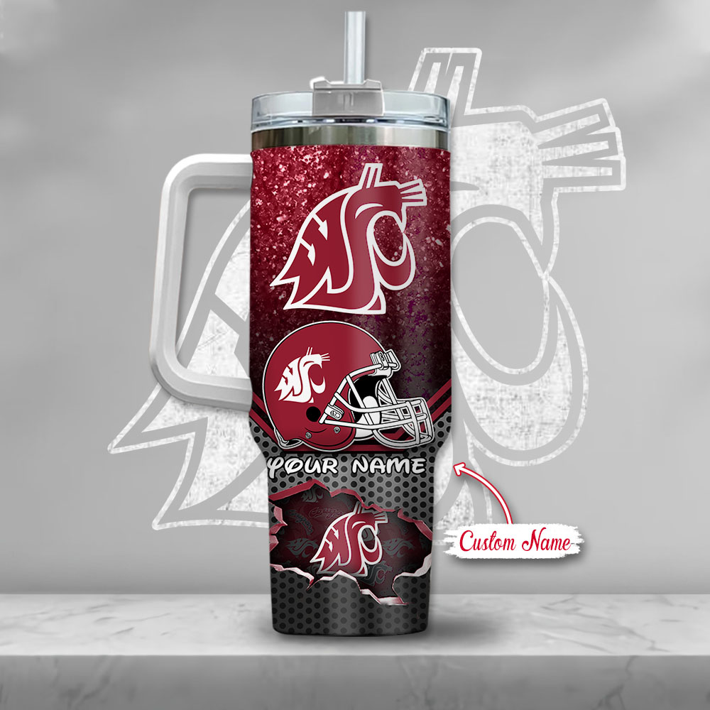 Washington State Cougars NCAA Mickey Mouse Custom Stanley Cup 40 oz 30 oz Tumbler With Handle
