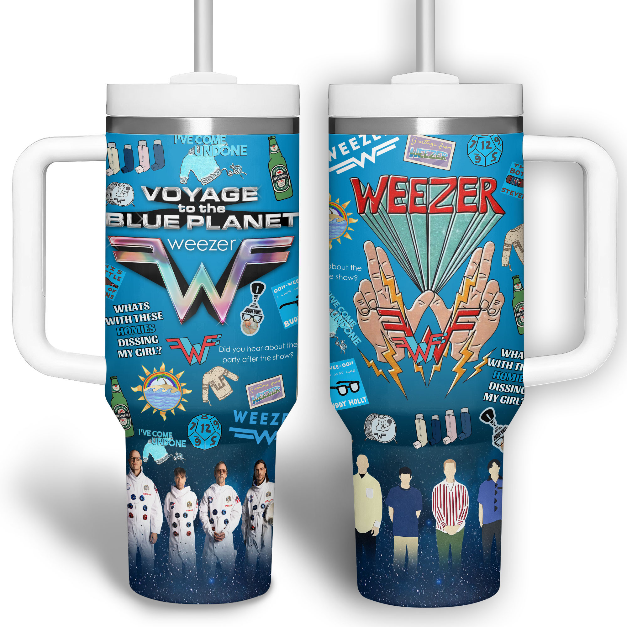 Weezer Music Custom Stanley Cup 40 oz 30 oz Tumbler With Handle
