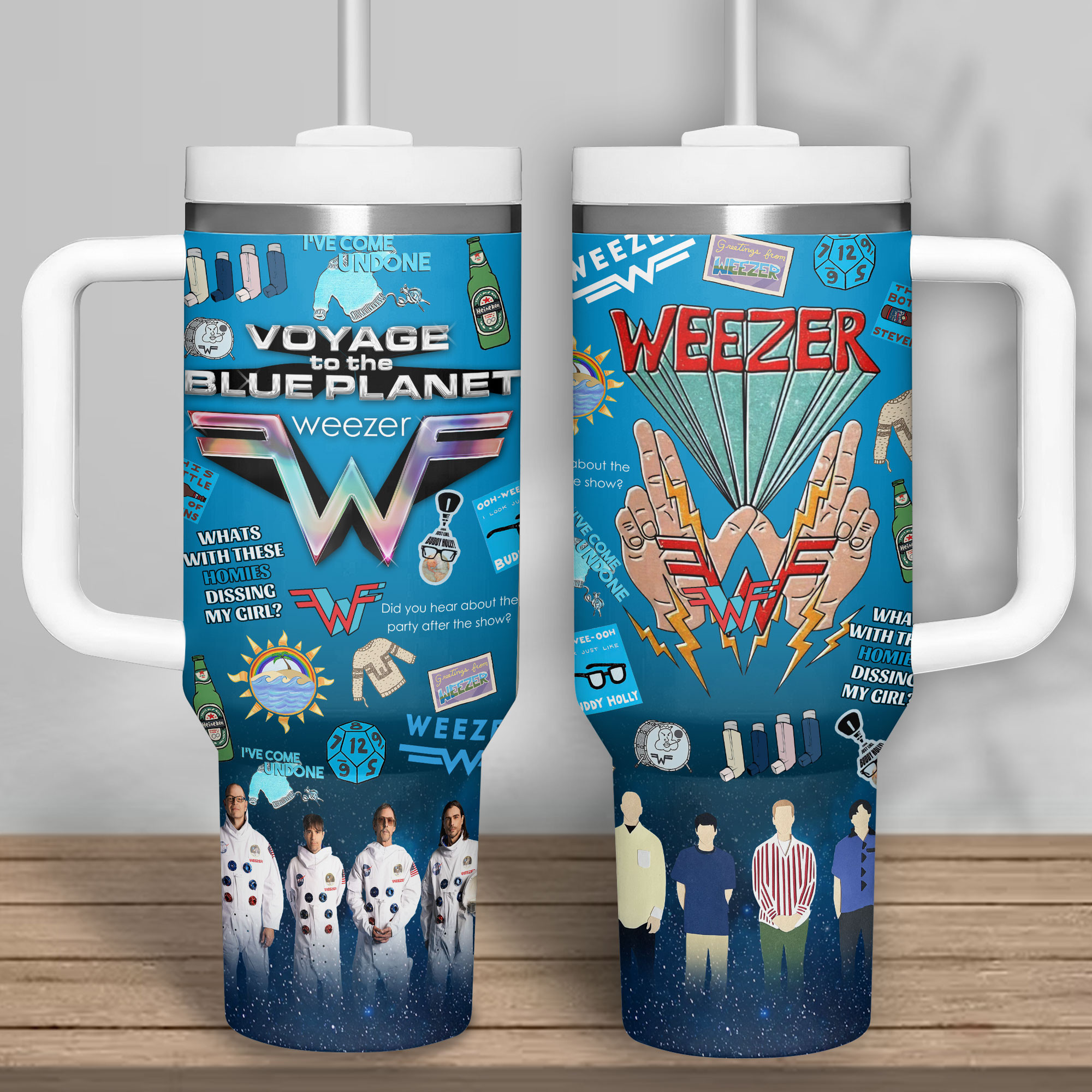 Weezer Music Custom Stanley Cup 40 oz 30 oz Tumbler With Handle