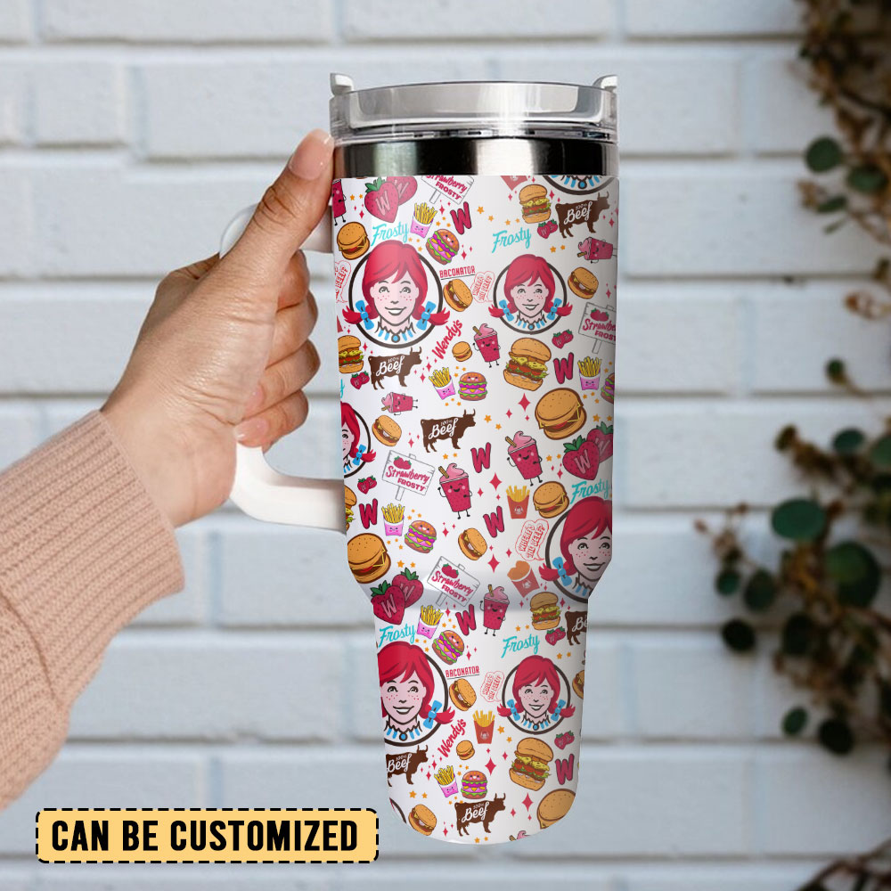 Wendy’s Fast Food Custom Stanley Cup 40 oz 30 oz Tumbler With Handle