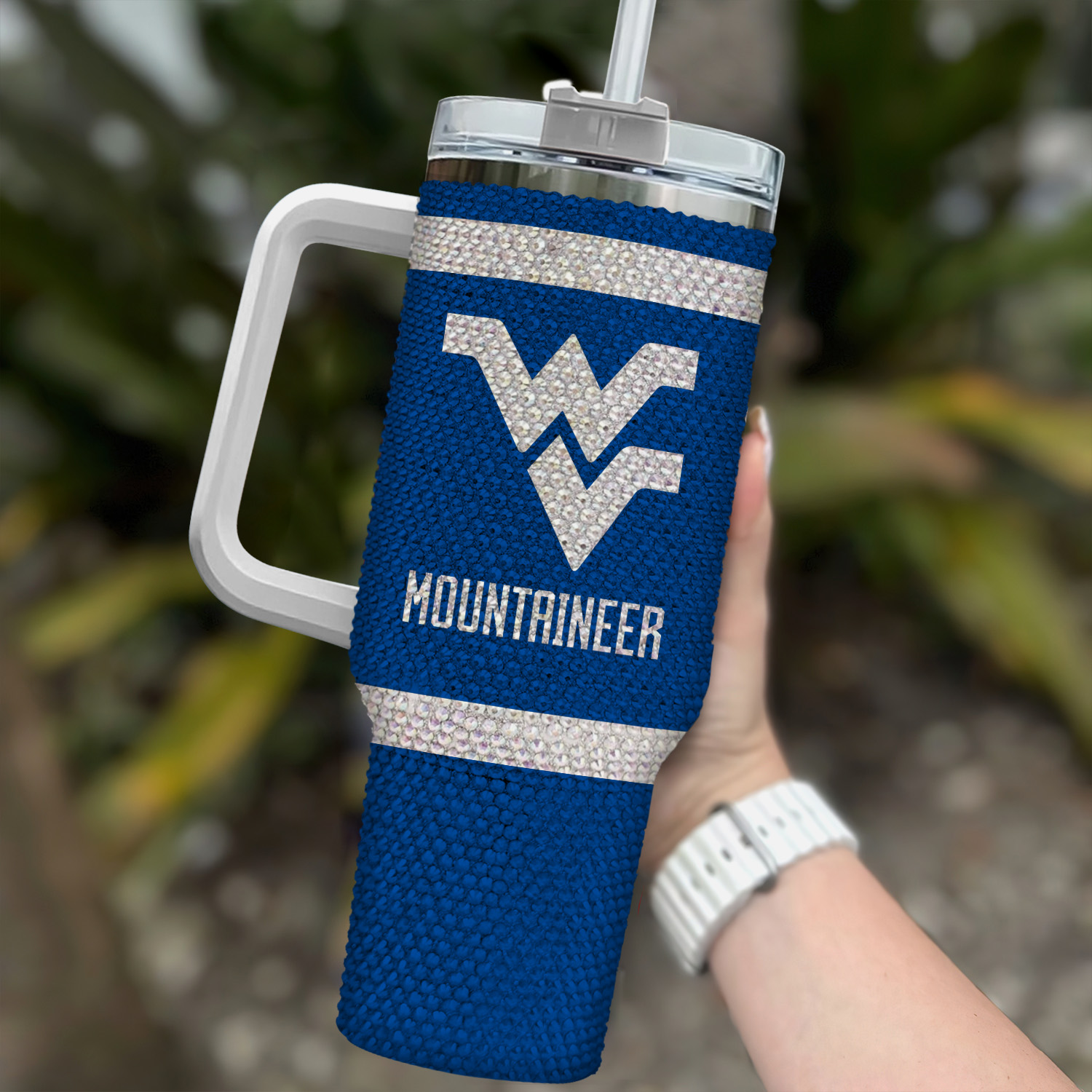 West Virginia Mountaineers NCAA Custom Stanley Cup 40 oz 30 oz Tumbler With Handle