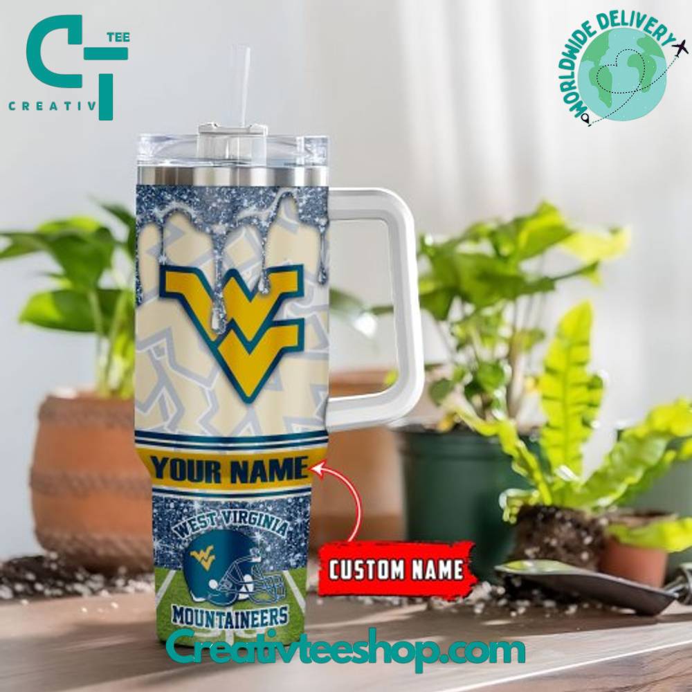 West Virginia Mountaineers NCAA Custom Stanley Cup 40 oz 30 oz Tumbler With Handle